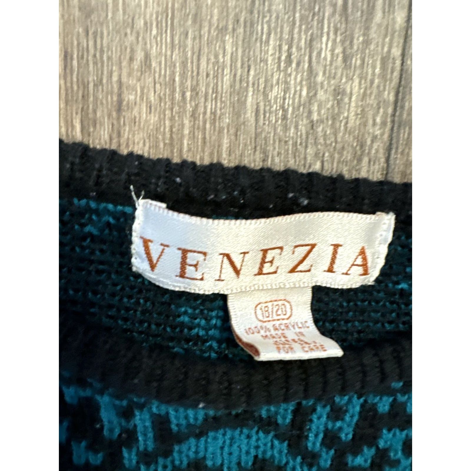 Vintage VINTAGE Venezia Sweater Paisley Knit Acrylic Black 20 Women’s Pullover Size 20 Womens Size 3XL / US 20-22 - 4 Thumbnail