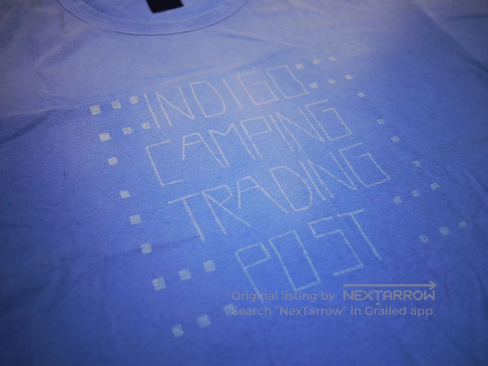 Visvim Blue Gradient Indigo Camping Trading Post T-Shirt. Size US XL / EU 56 / 4 - 6 Thumbnail