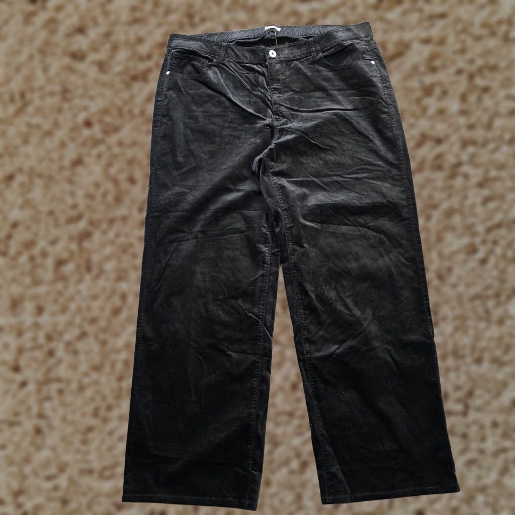 J. Jill VINTAGE J. Jill Pants Womens 22 Black Velvet Velour Straight Career Casual Capstone? Size 27" / US 4 / IT 40 - 1 Thumbnail