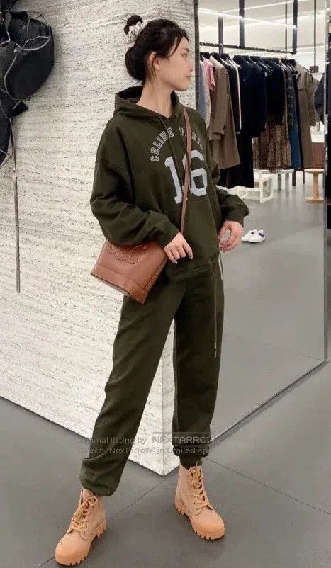 Celine Celine Army Green Hoodie Sweatshirt XS. Size XS / US 0-2 / IT 36-38 - 4 Thumbnail