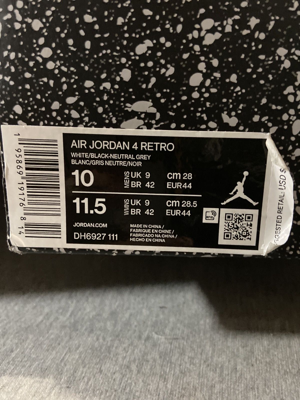 Jordan Brand × Nike AIR JORDAN 4 RETRO MILITARY BLACK Size US 10 / EU 43 - 7 Thumbnail