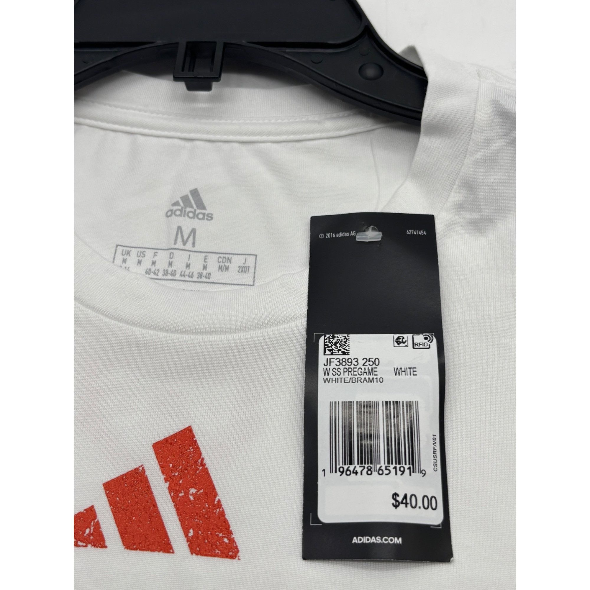 Adidas Adidas Women’s Peach Tree Road Race Pregame T-Shirt, White, Size M / US 6-8 / IT 42-44 - 7 Thumbnail