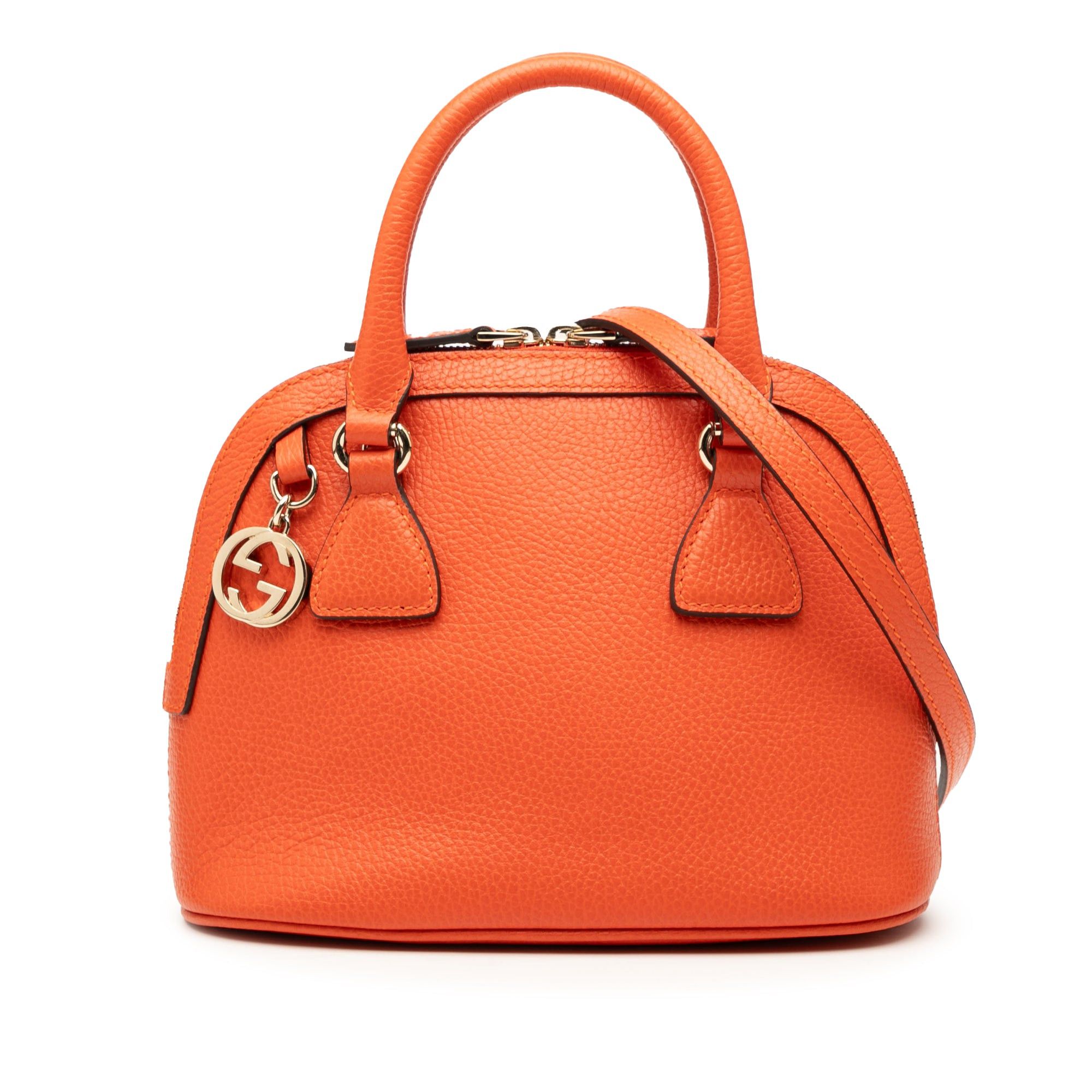 Mini Leather GG Charm Dome Satchel