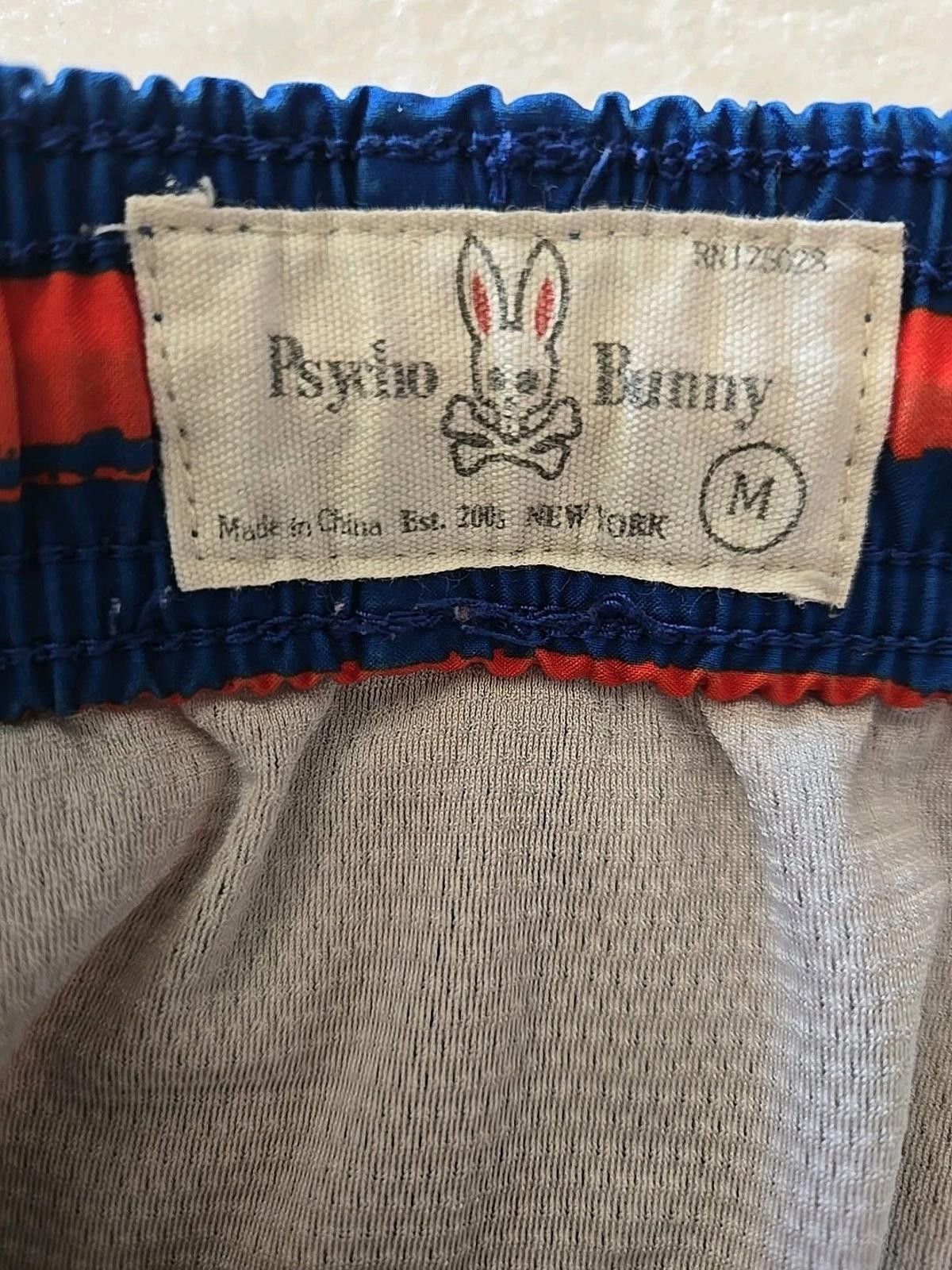 Psycho Bunny Psycho Bunny Torver Swim Trunks Mens M Striped Lined Logo Size US 32 / EU 48 - 5 Thumbnail