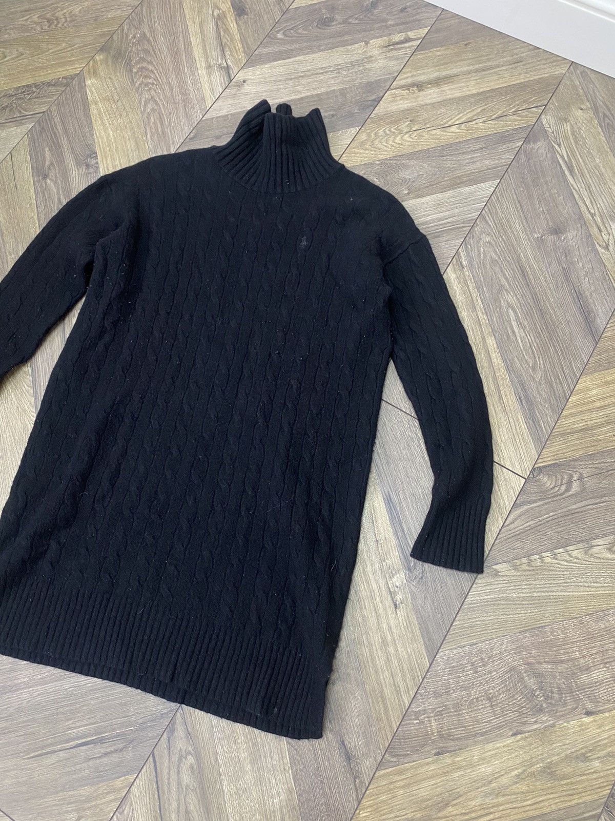 Polo Ralph Lauren × Vintage Vintage Polo Ralph Lauren Wool & Cashmere Cable Knit Dress Size L / US 10 / IT 46 - 3 Thumbnail