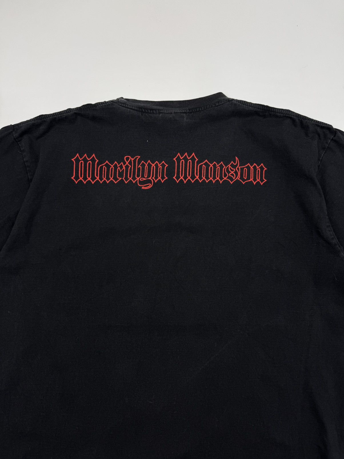 Band Tees × Vintage Distressed Y2K Marilyn Manson Face Graphic T-Shirt Size US XL / EU 56 / 4 - 9 Thumbnail