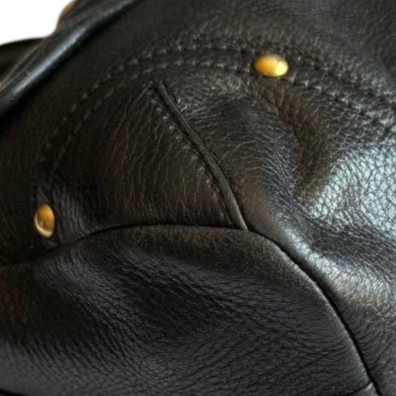 Car Shoe The Original Car Shoe Black Leather Tote Bag Size ONE SIZE - 11 Thumbnail