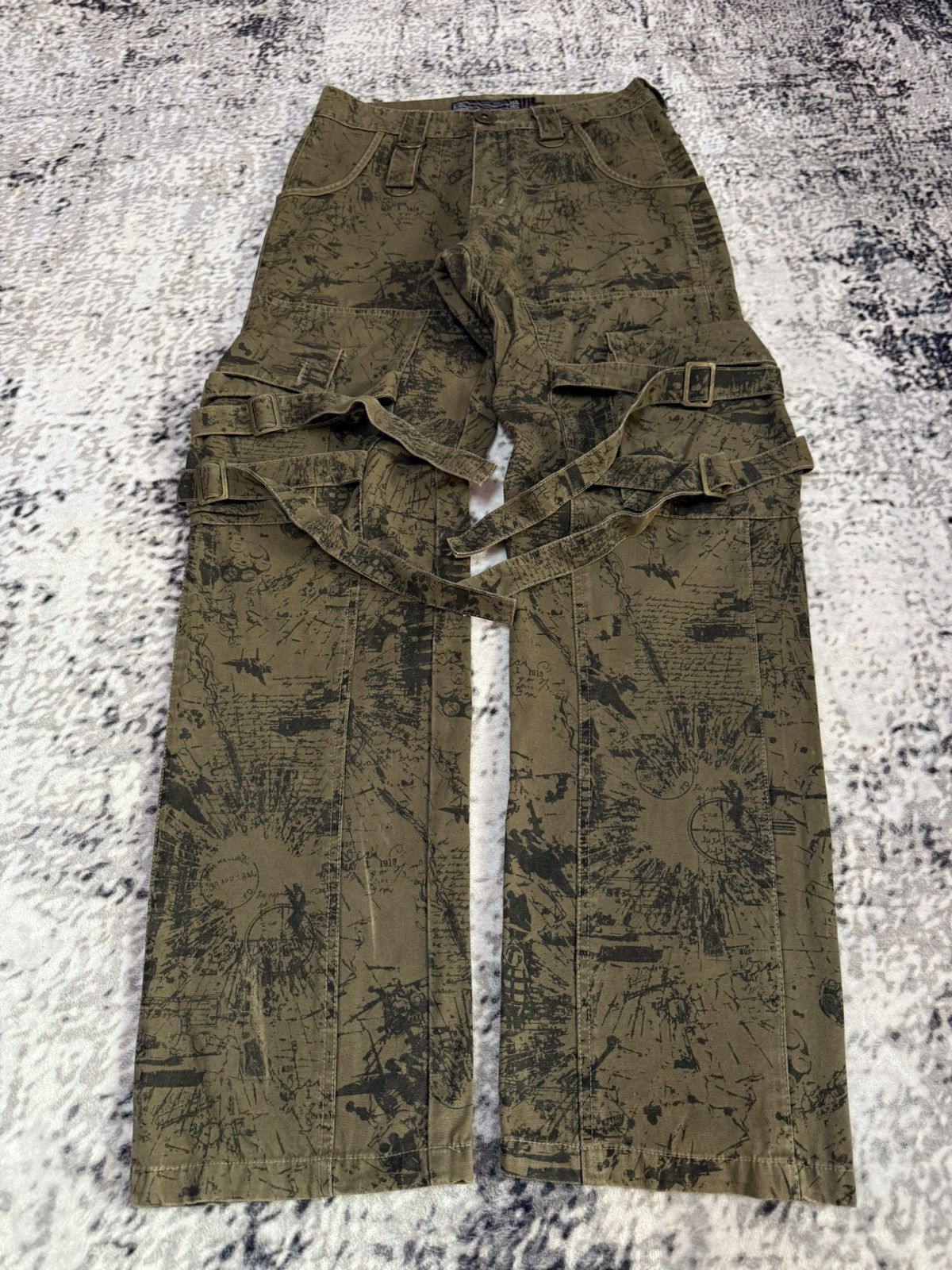 Risefire Designer Technical Dept Japan Bondage Cargo Pants