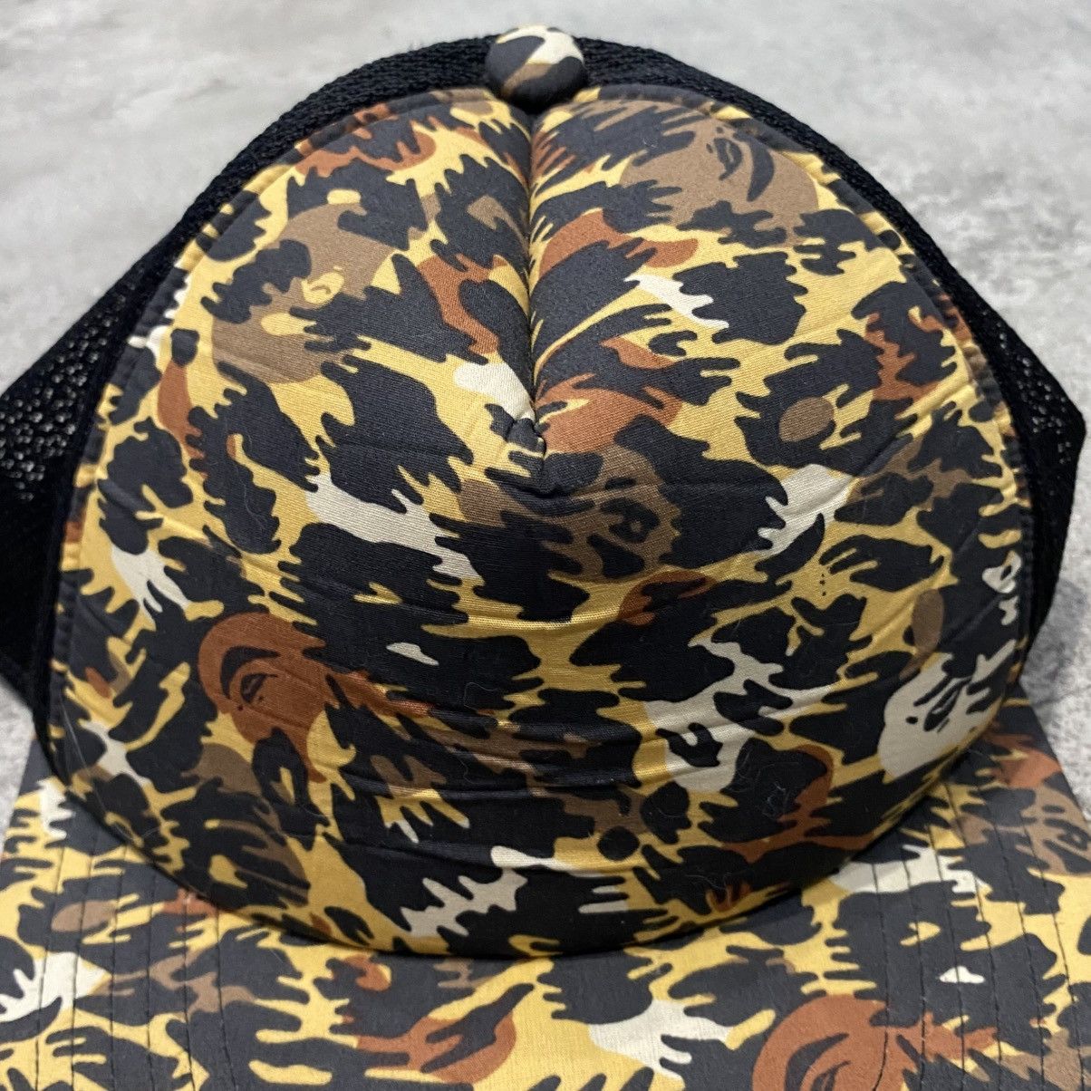 Bape Leopard Camo Trucker Hat Black