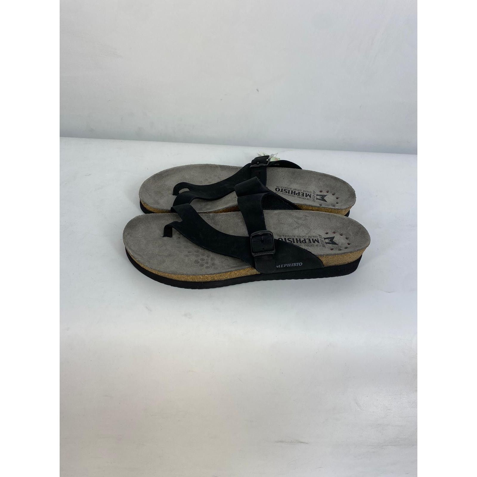 Mephisto MEPHISTO WOMENS HELEN CORK FOOTBED SANDAL BUCK BLACK SIZE 12 Size US 12 / IT 42 - 4 Thumbnail