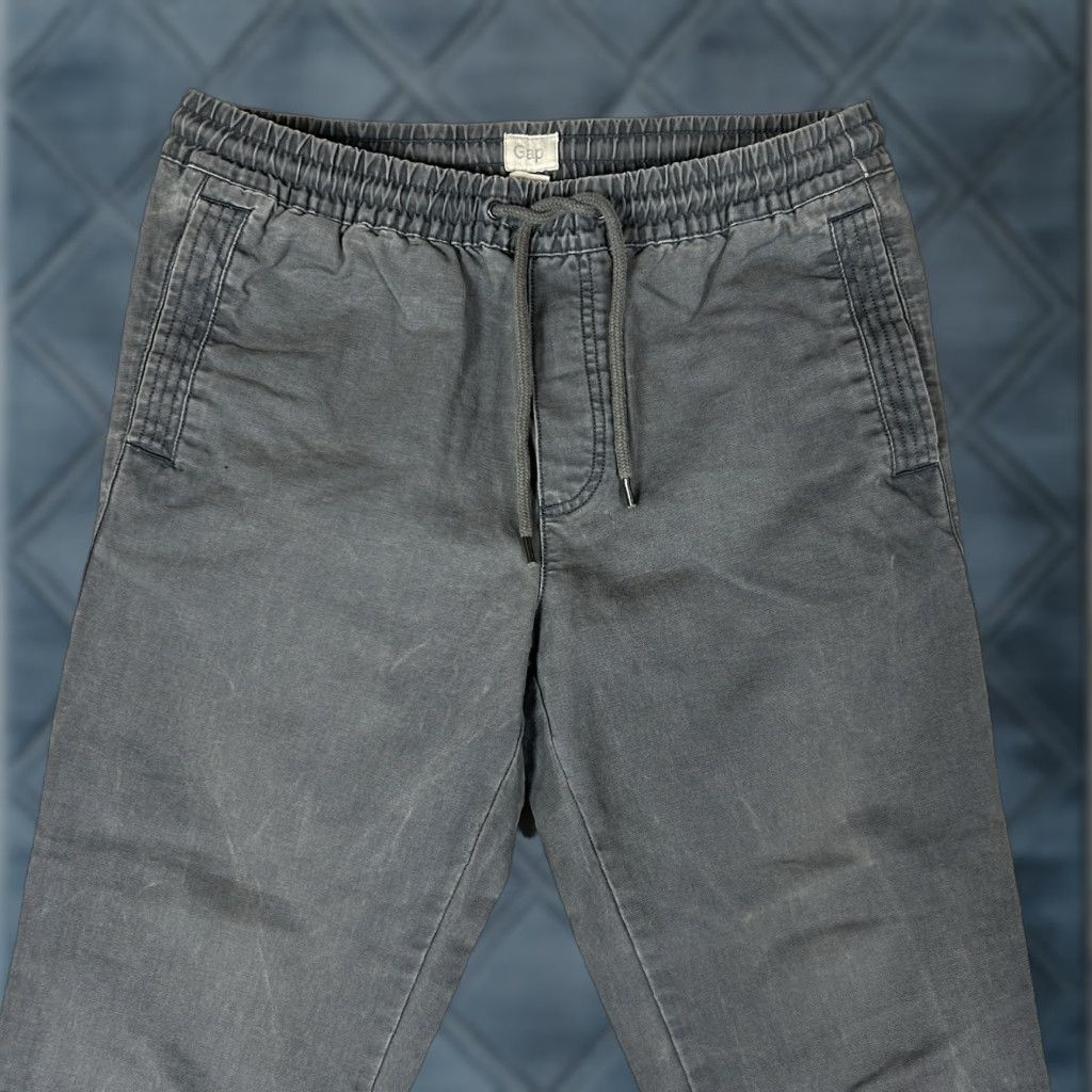 Gap Gap Jogger Pants Mens Small Gray Drawstring Pockets Canvas Cargo Size US 29 - 1 Thumbnail
