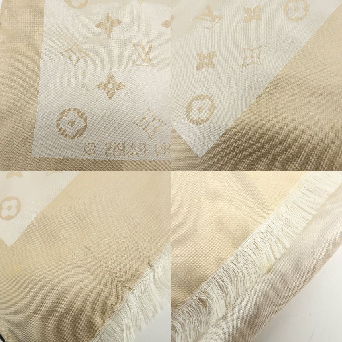 Louis Vuitton Louis Vuitton Monogram Echarpe Capri Silk Scarf Beige Size ONE SIZE - 5 Thumbnail