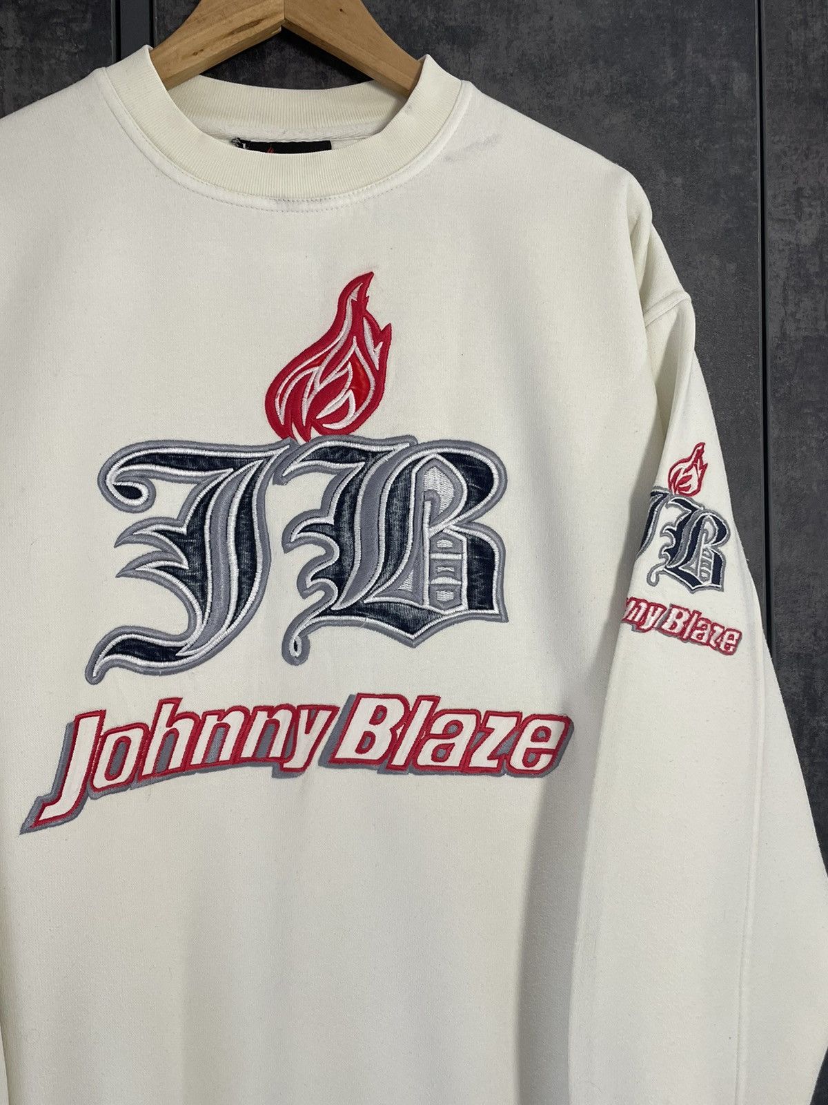 Vintage Rare Johnny Blaze NYC Method Man Milk Boxy Sweatshirt Rap Size US L / EU 52-54 / 3 - 7 Thumbnail
