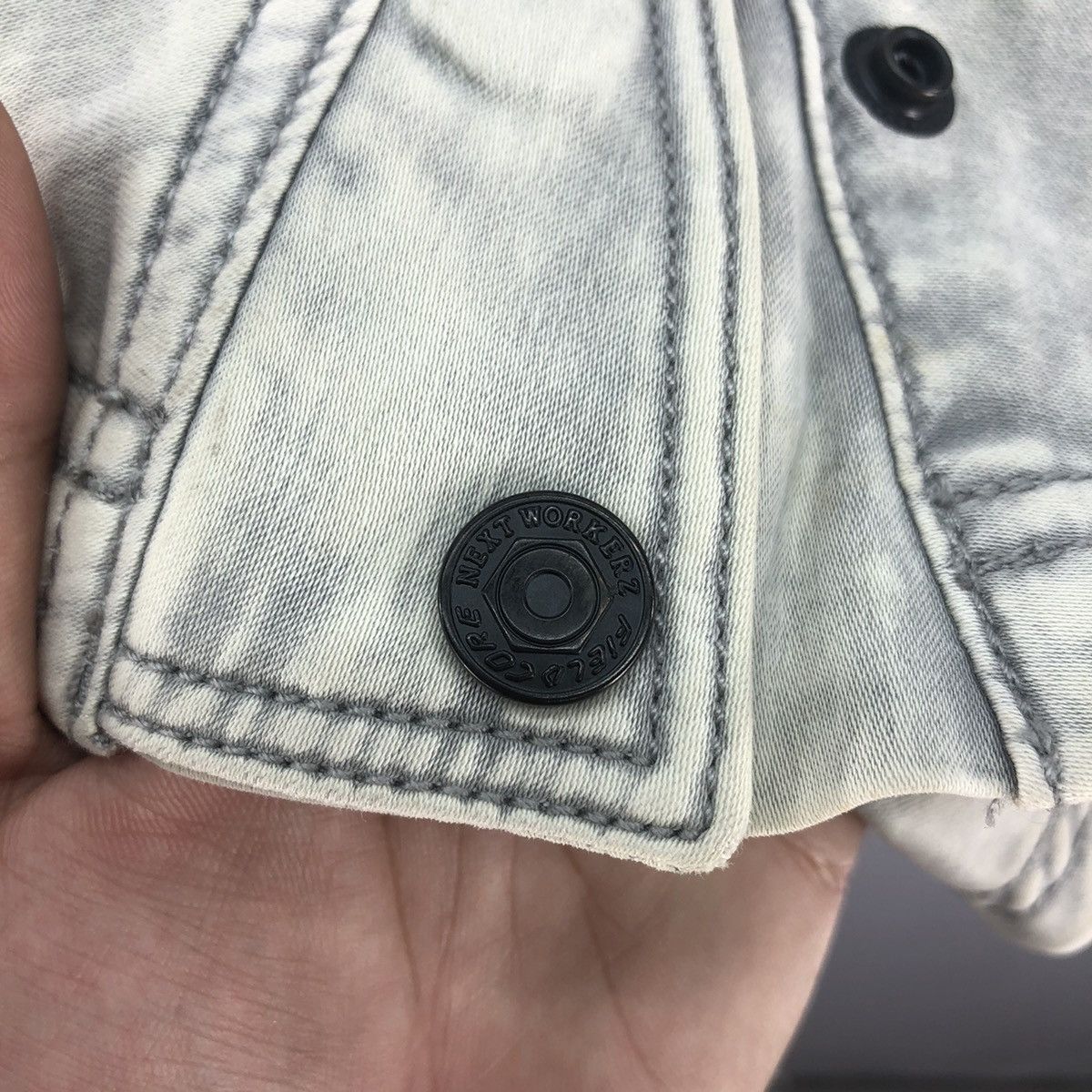 Japanese Brand Fieldcore X Nextworkerz X Cordura Acid Washed Biker Jacket Size US M / EU 48-50 / 2 - 9 Thumbnail