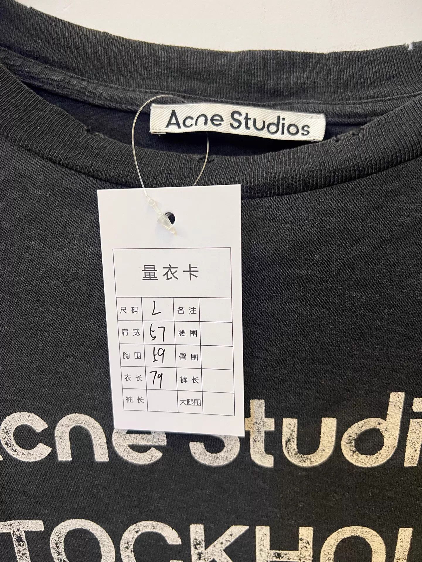 Acne Studios Acne FW22 1996 Classic Logo Print Faded Black Short Sleeve Tee L Size US L / EU 52-54 / 3 - 5 Thumbnail