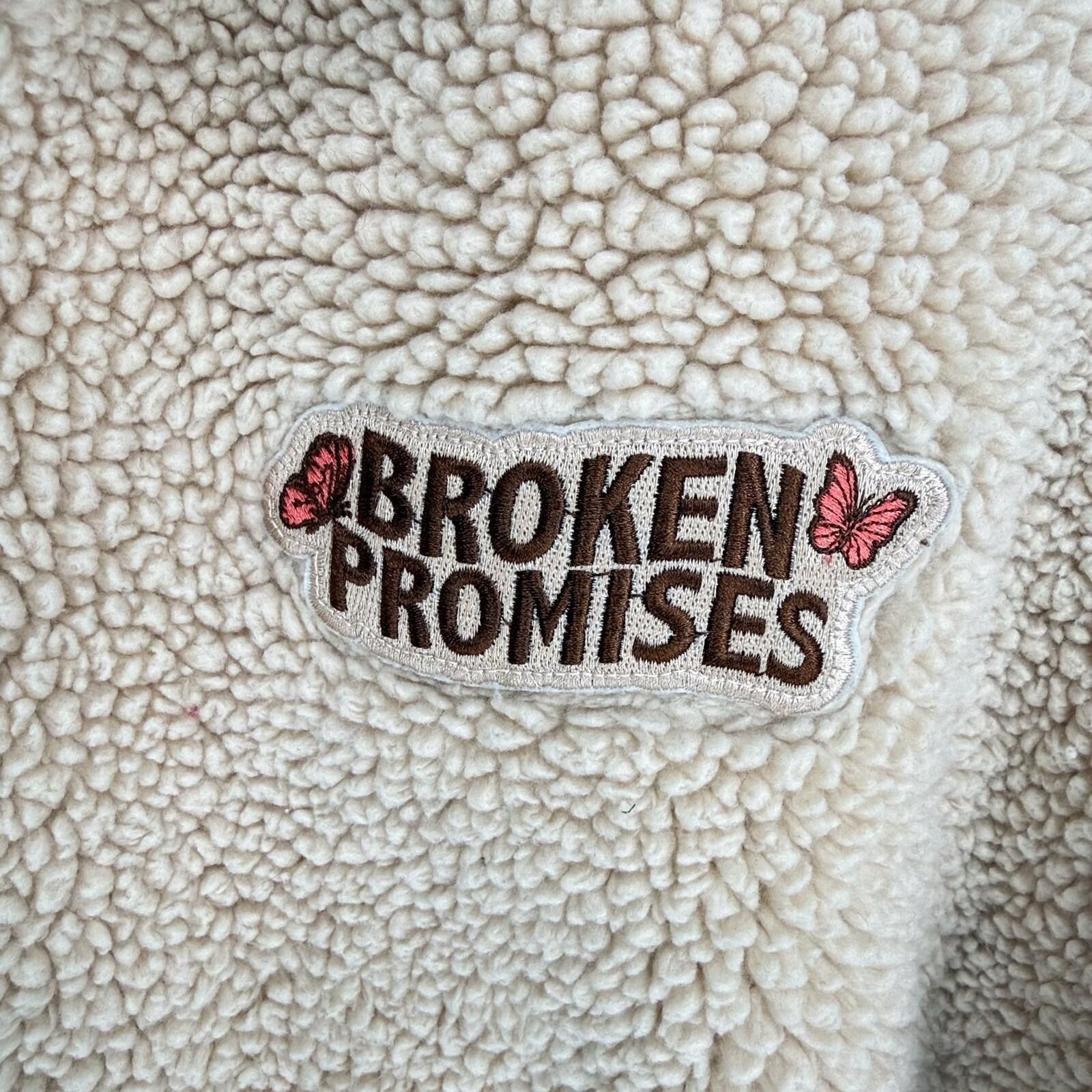 Broken Promises Co. Broken Promises Love Now Cry Later Sherpa Hoodie Womens S Size S / US 4 / IT 40 - 5 Thumbnail