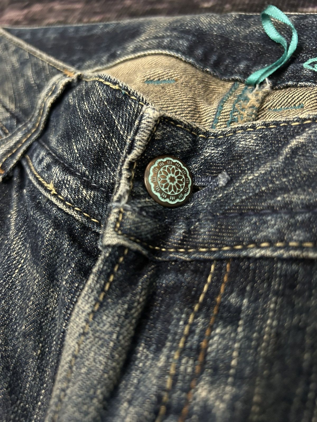 Japanese Brand Vintage Georgia Washed Flare Jeans Size US 30 / EU 46 - 9 Thumbnail