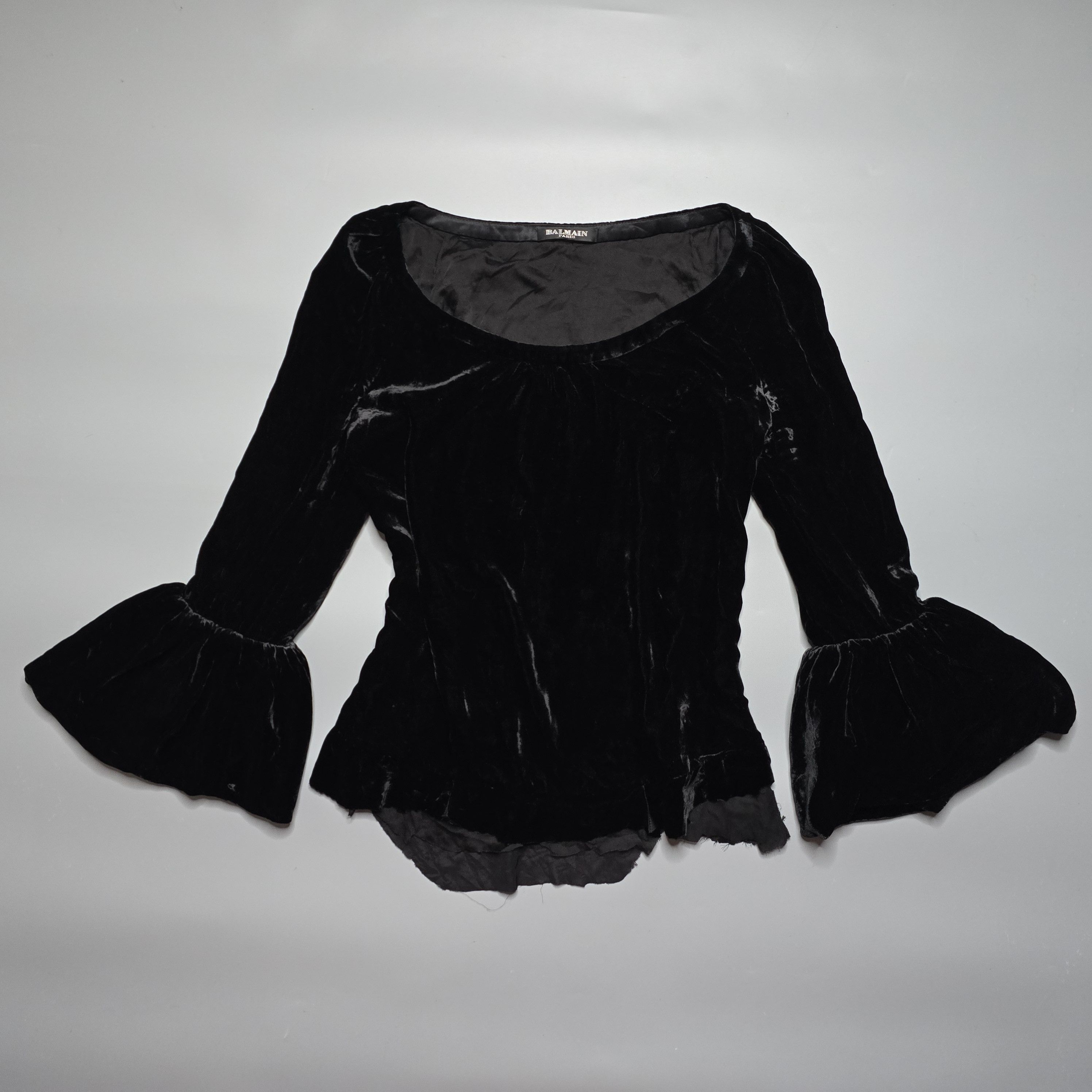 Balmain Balmain by Christophe Decarnin - Velvet Blouse Size XS / US 0-2 / IT 36-38 - 3 Thumbnail