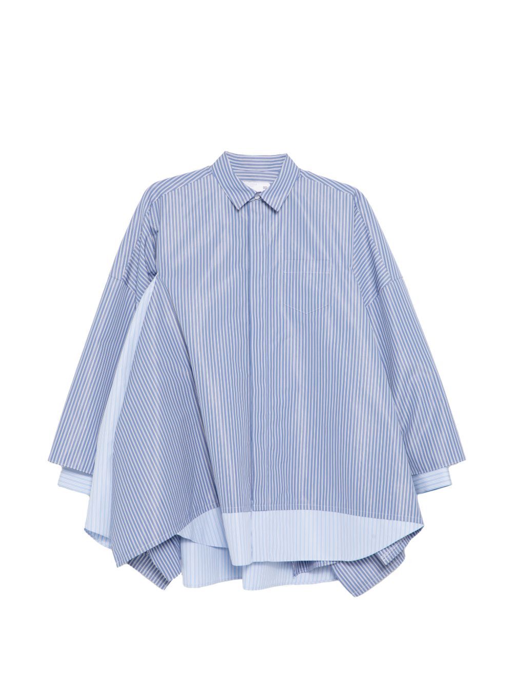 Sacai STRIPED COTTON SHIRT Size M / US 6-8 / IT 42-44 - 1 Thumbnail
