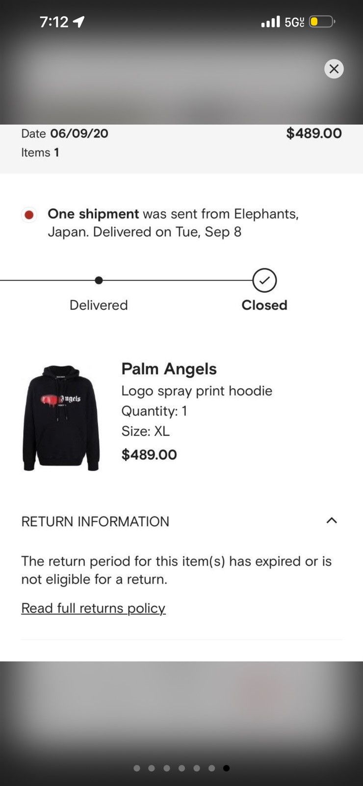 Palm Angels Black palm angles spray hoodie Size US XL / EU 56 / 4 - 7 Thumbnail