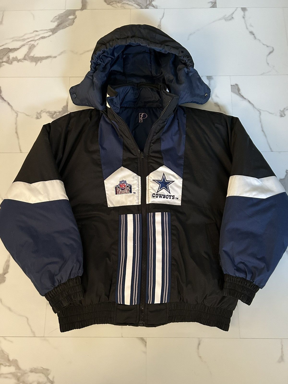Veste Matelassée Vintage Pro Player - Dallas Cowboys Réversible - Taille L - Occasion Très Bon état