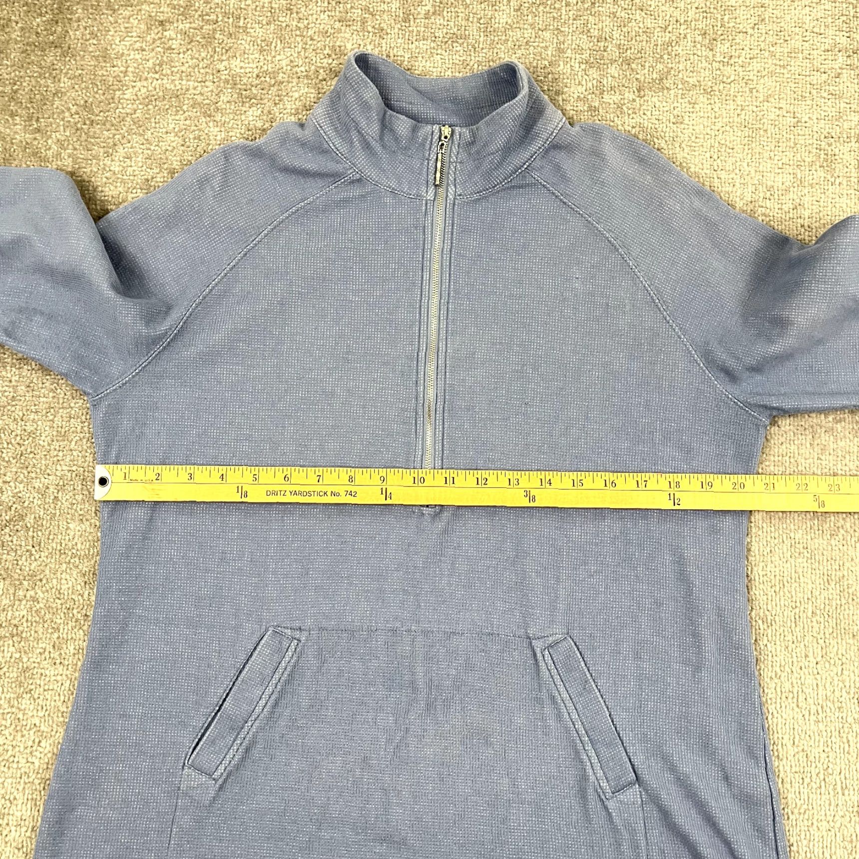 Vintage VINTAGE LULU-B Pullover Womens Large Blue Half Zip Stretch Kangaroo Pocket Tennis Golf Size L / US 10 / IT 46 - 5 Thumbnail