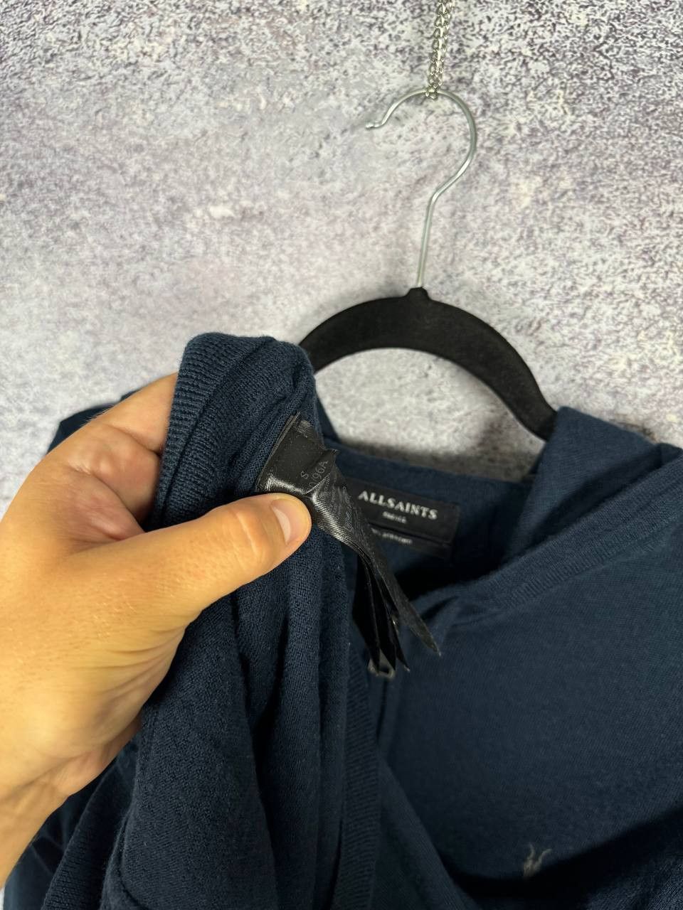 Allsaints Allsaints Mode Merino Zip Hoody MK130D Blue Men's Small Size US S / EU 44-46 / 1 - 9 Thumbnail
