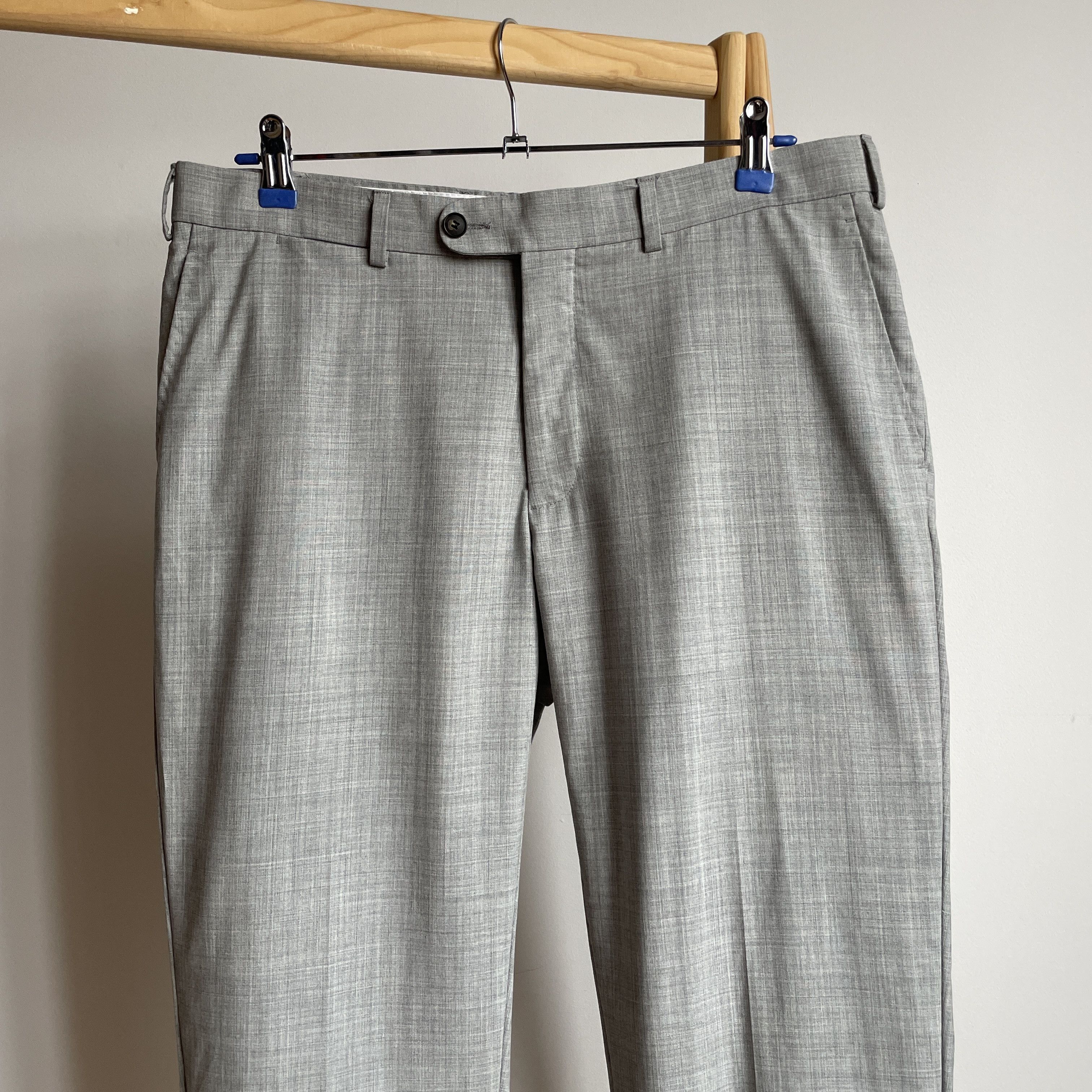 Suitsupply Suitsupply Brescia Turn-Up SF Wool Slim Fit Dress Trousers Size 42R - 3 Thumbnail