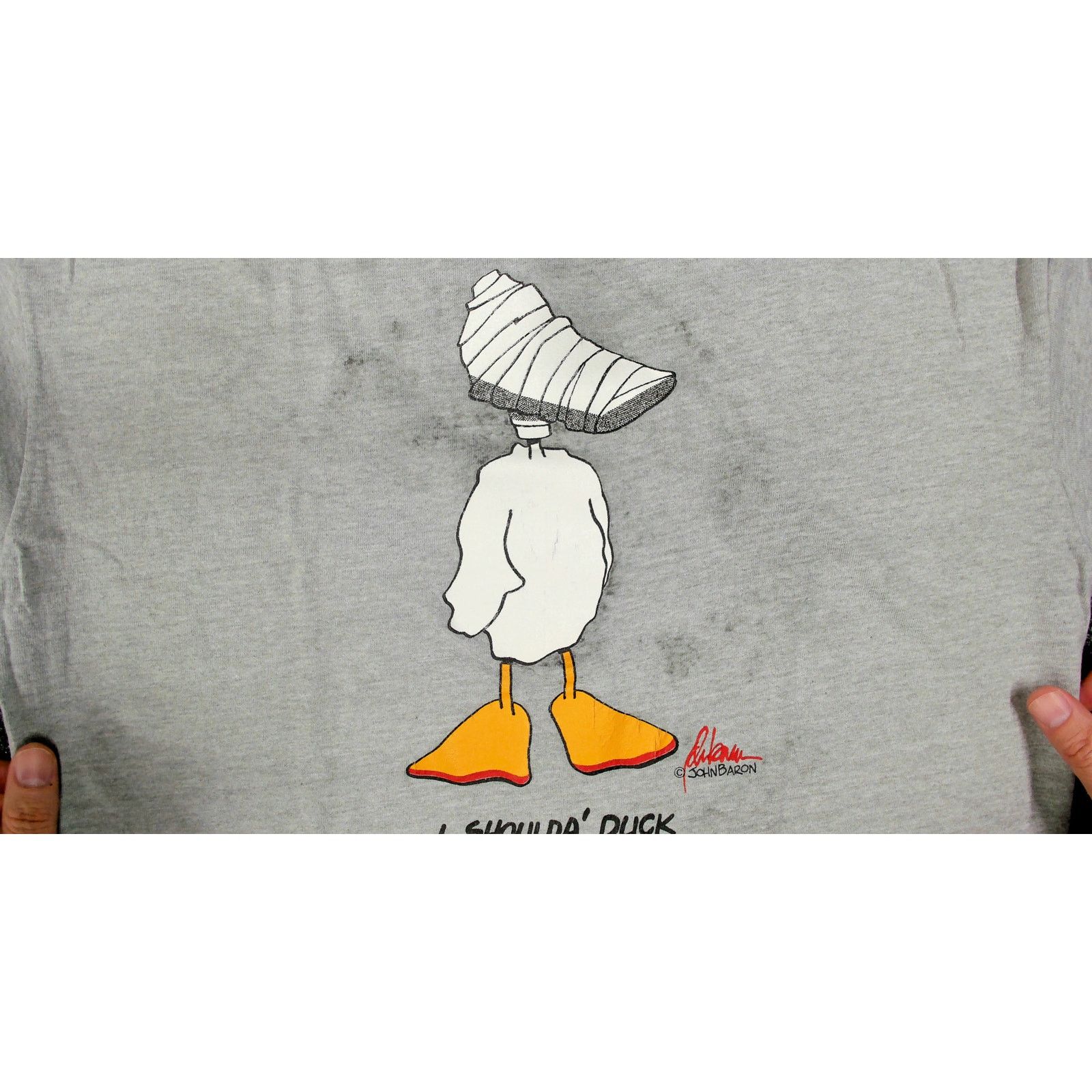 Hanes Hanes VTG 80s John Baron I Shoulda Duck Single Stitch Tee Size US L / EU 52-54 / 3 - 9 Thumbnail