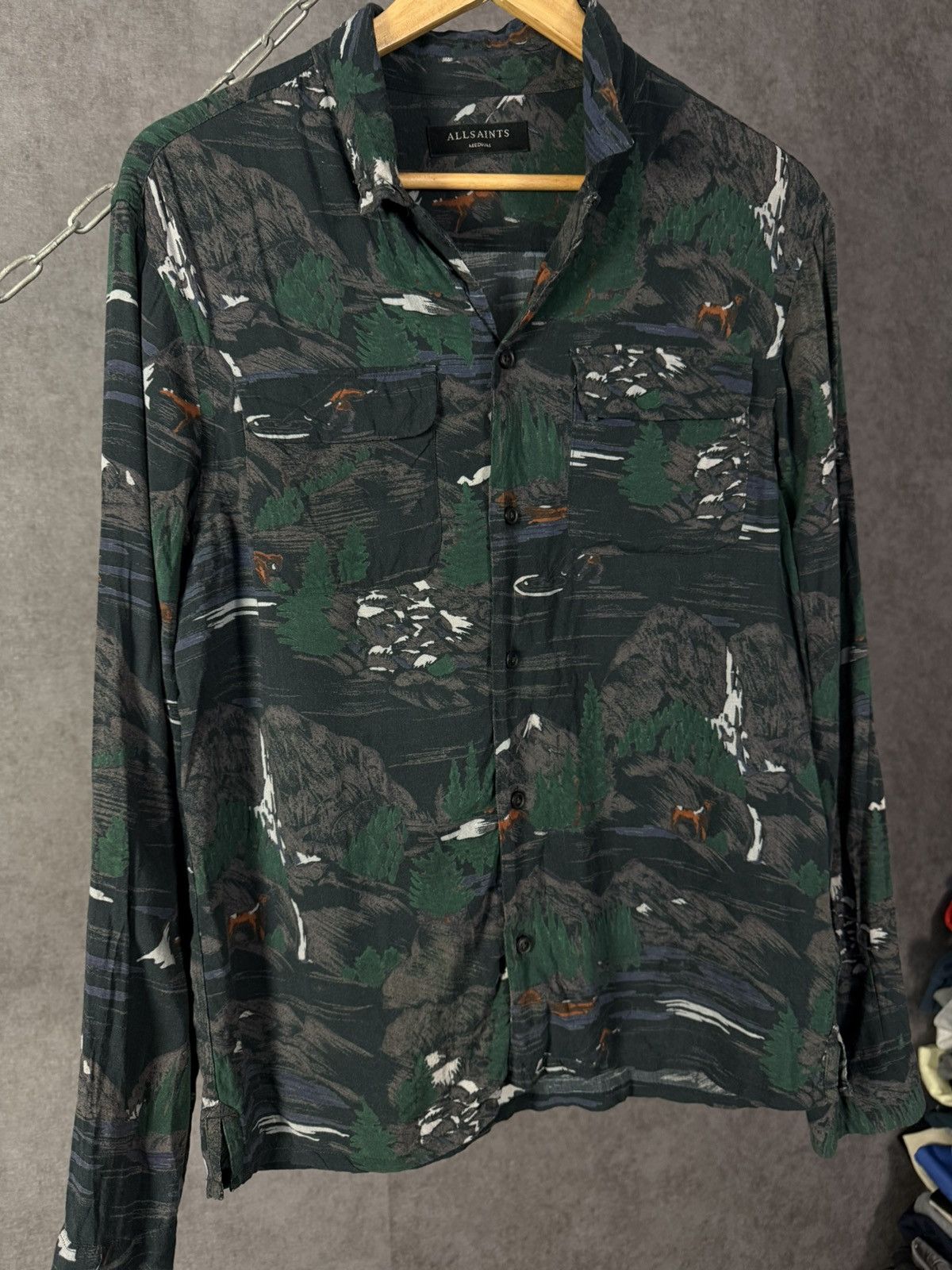 Allsaints Allsaints art crazy designer shirt Size US M / EU 48-50 / 2 - 3 Thumbnail