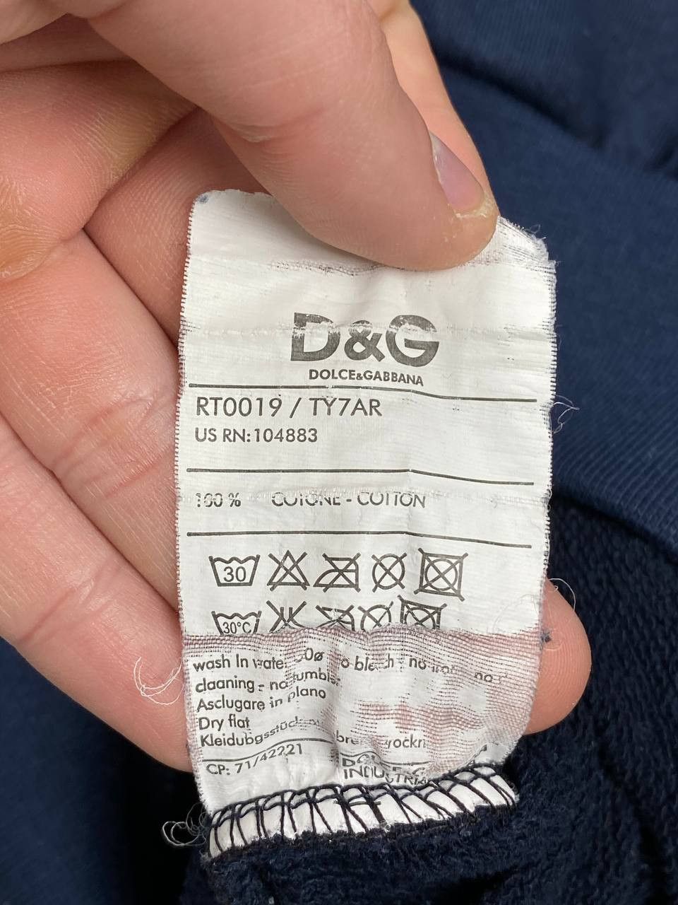 Dolce & Gabbana Vintage Dolce Gabbana Big Angel Logo Hoodie Men Size 50 Blue Size US M / EU 48-50 / 2 - 14 Thumbnail