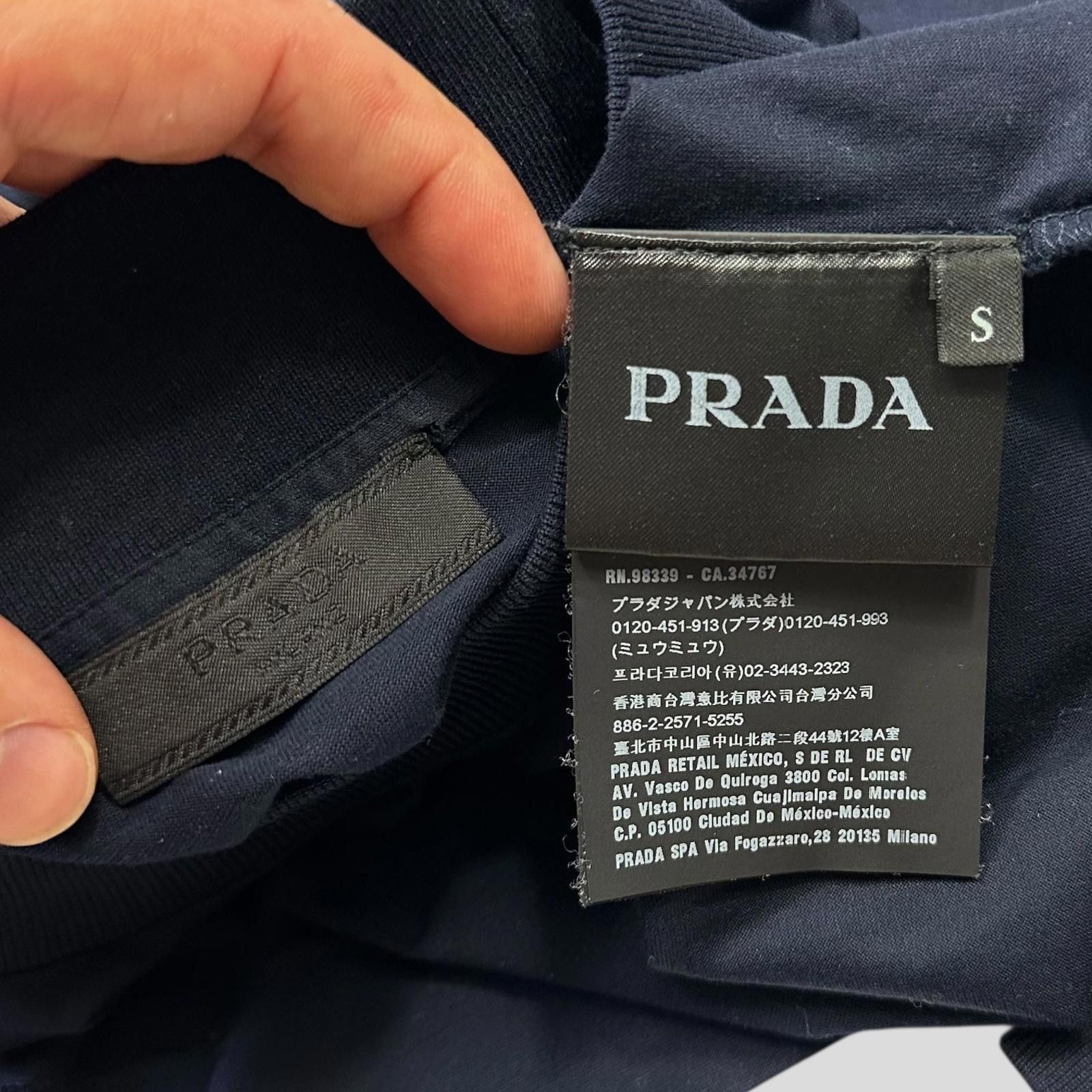 Prada Prada 2018 Rubber Triangle Logo Mock Neck Light Jumper - S Size US S / EU 44-46 / 1 - 4 Thumbnail