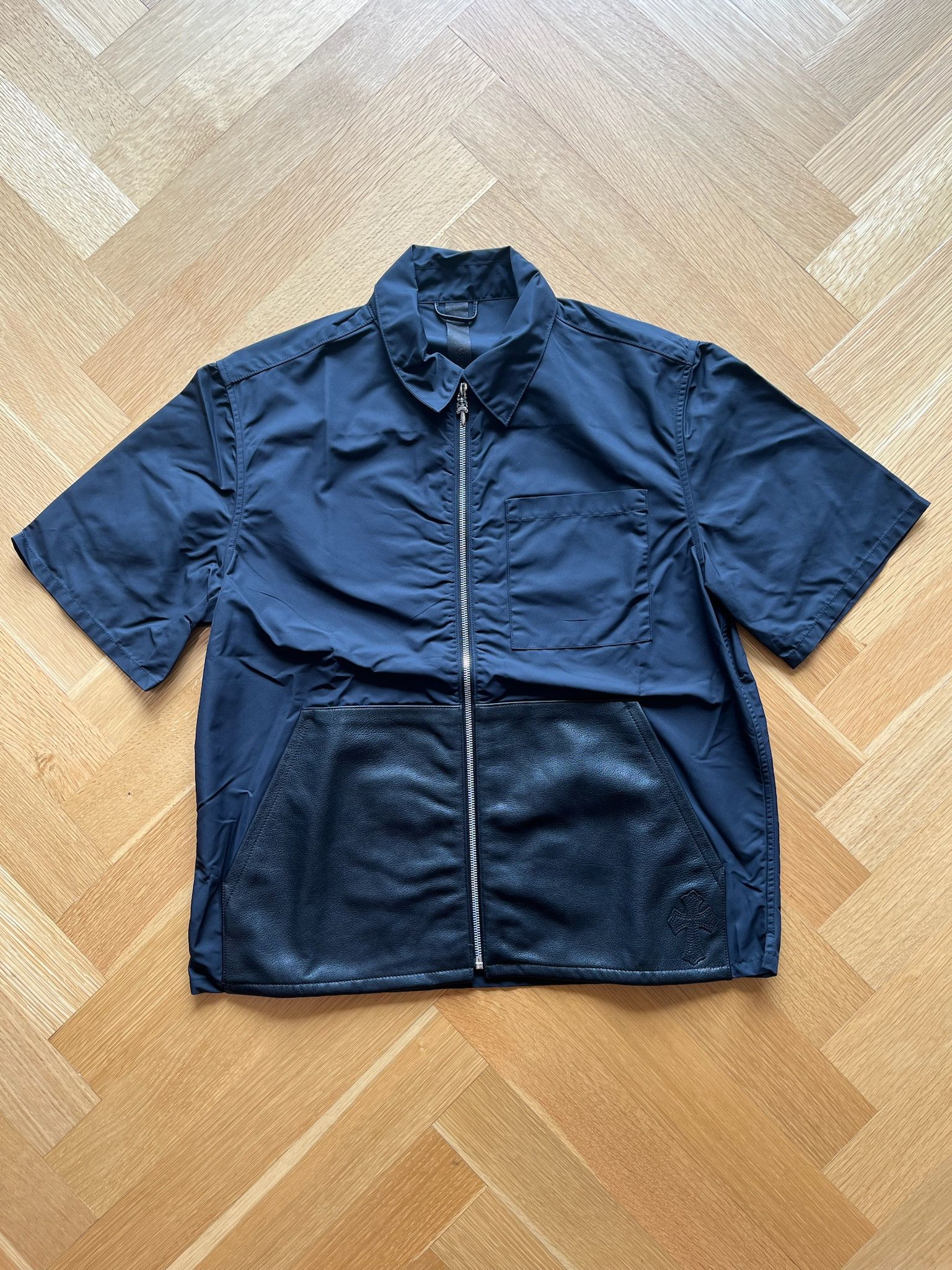 Chrome Hearts Chrome Hearts Zip Nylon Leather Patchwork SS Jacket Size US M / EU 48-50 / 2 - 1 Thumbnail