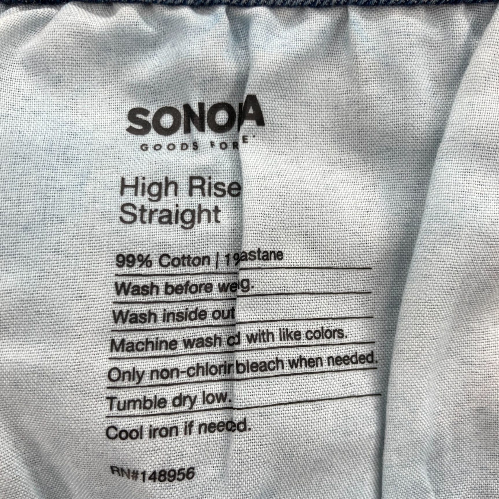 Vintage Sonoma Jeans Women's Plus 22W High Rise Straight Leg Blue Stretch Denim Comfort Shirt Mens Womens? Size 40" / US 18 - 6 Thumbnail