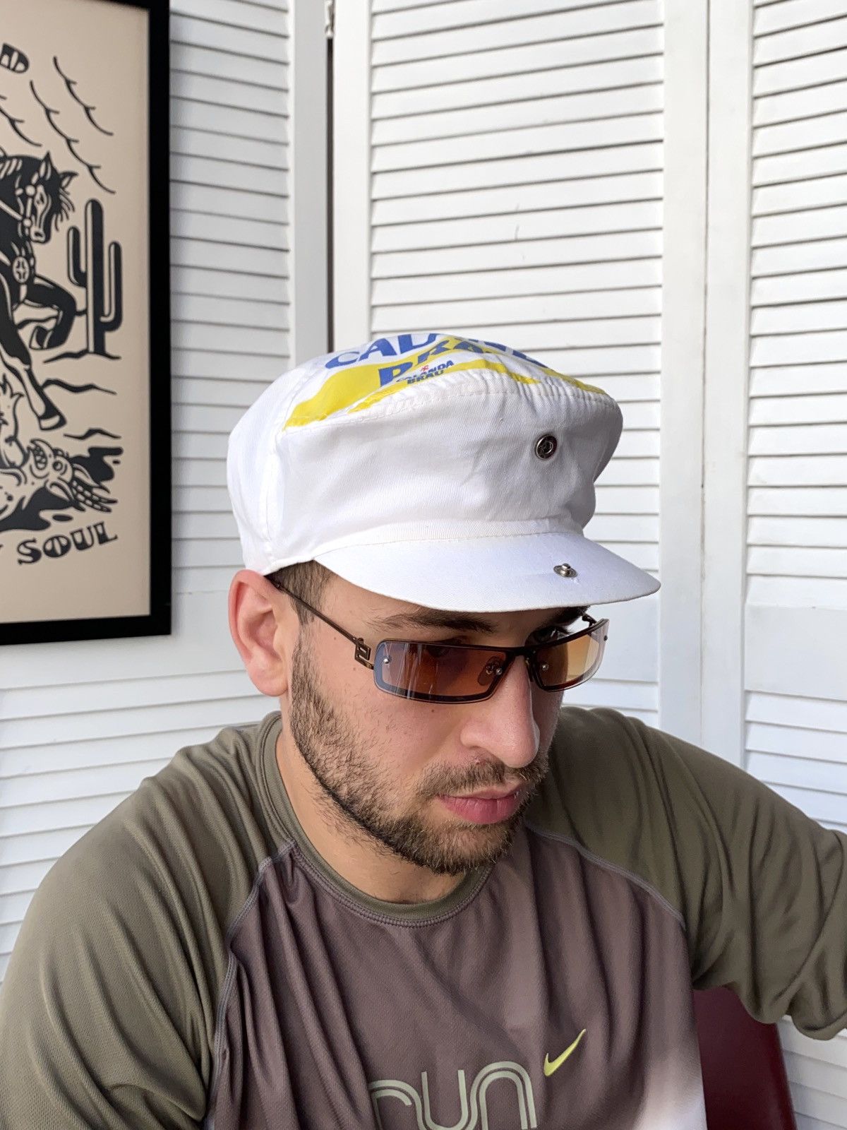 Vintage Vintage 80s Calanda Brau Beer Cycling Cap Hat Switzerland Size ONE SIZE - 17 Thumbnail