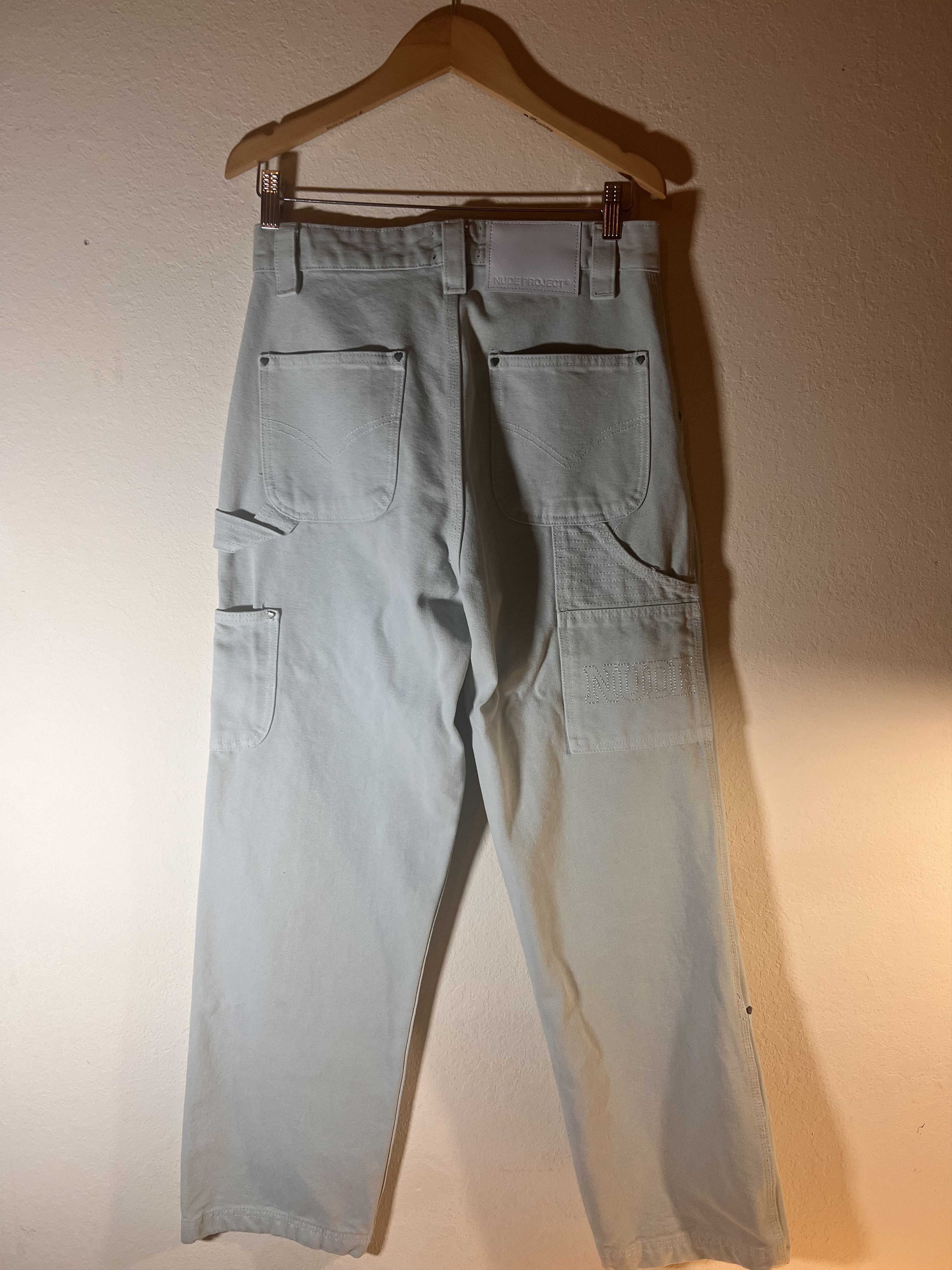 Nudie Jeans Nude Project Unisex S Carpenter Pants Icy Grey Size US 28 / EU 44 - 1 Thumbnail