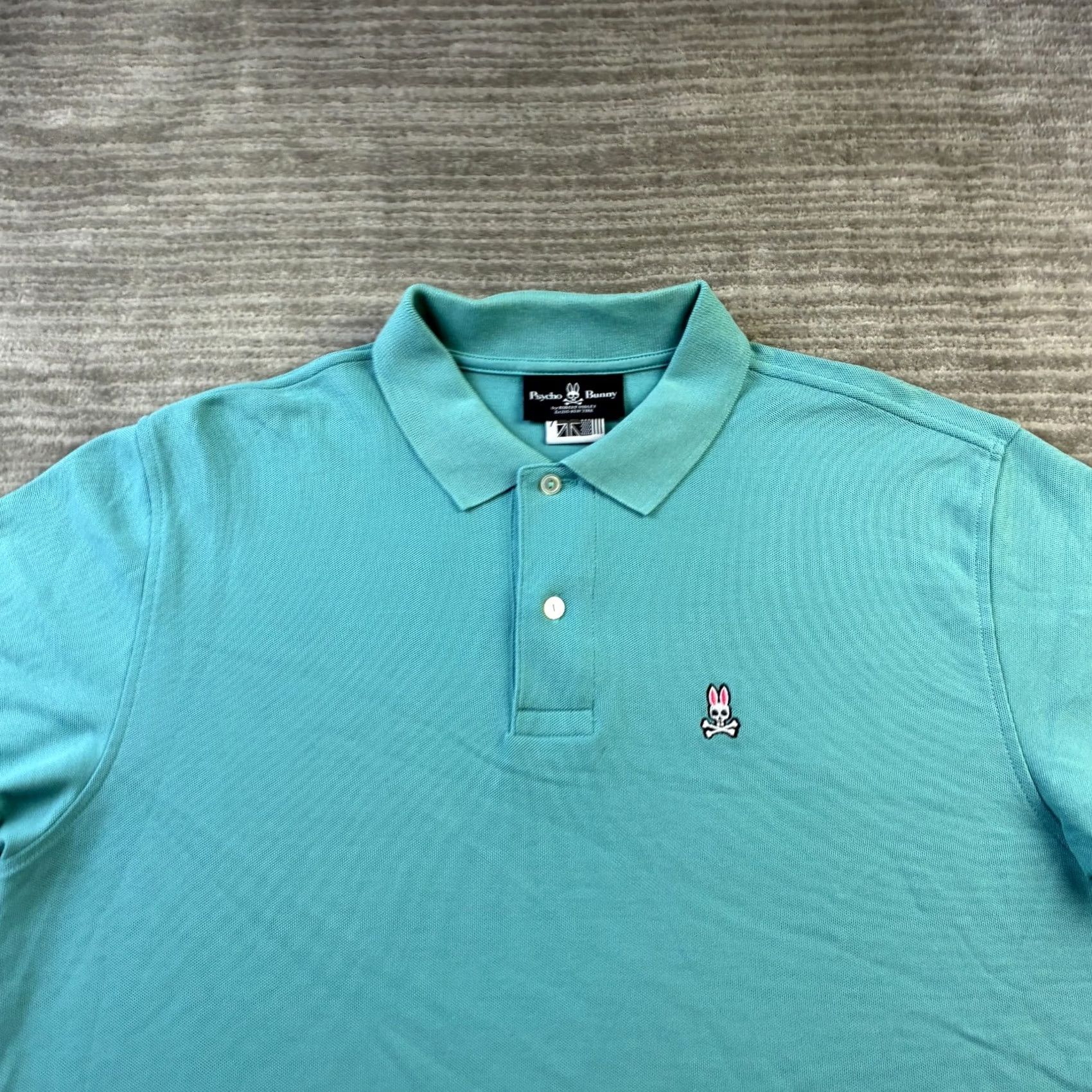 Psycho Bunny Psycho Bunny Polo Shirt Mens XL Blue Cotton Pique Logo Size US XL / EU 56 / 4 - 3 Thumbnail
