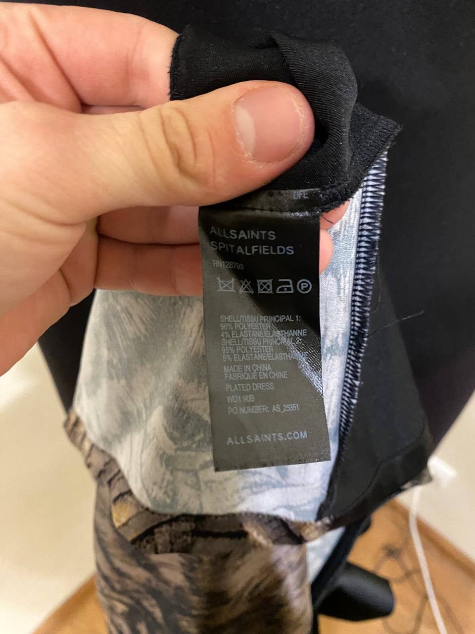 Allsaints All Saints Plated Paradise Satin Sheath Mini Dress Feather Size L / US 10 / IT 46 - 8 Thumbnail