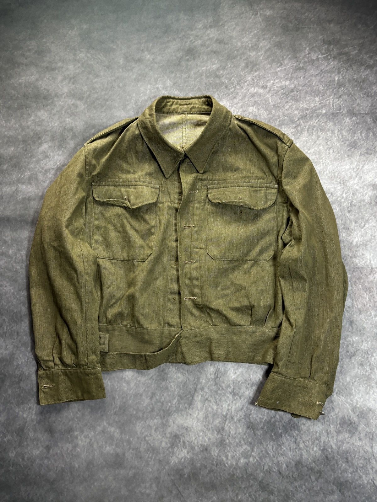 1950s British Army Battledress Jacket WW2 Vintage Short Coat