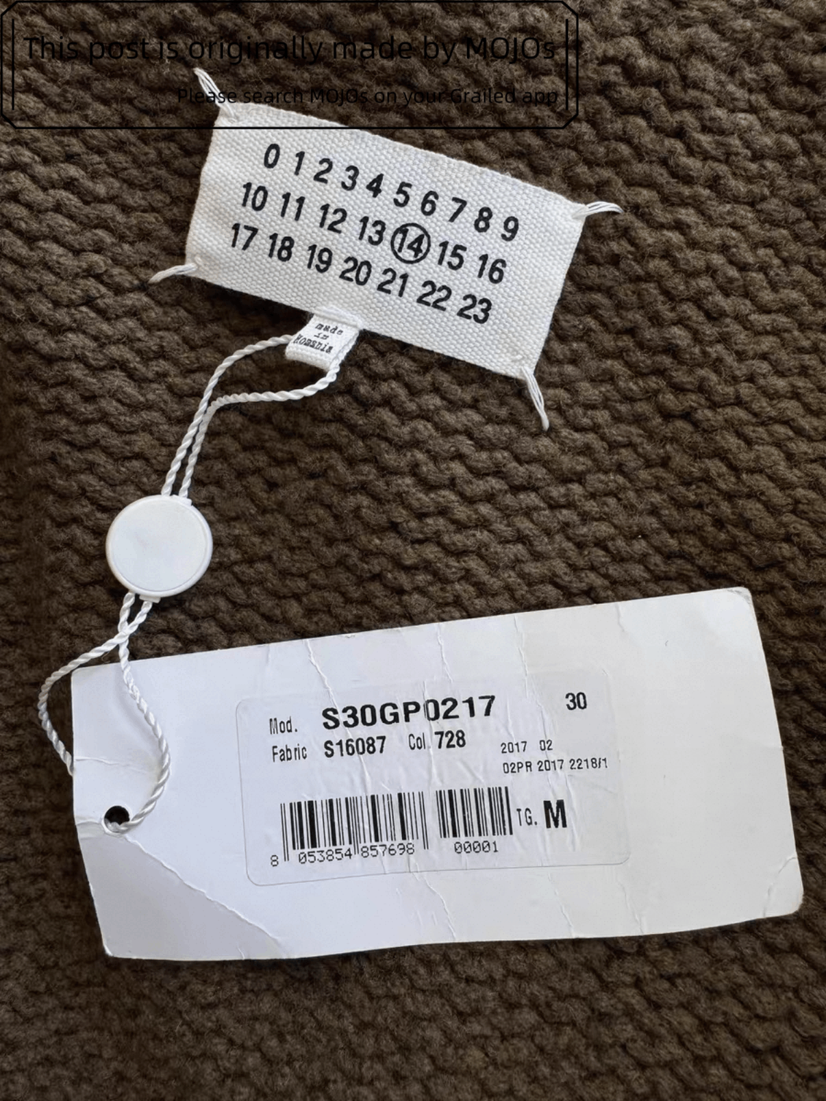 Maison Margiela Maison Margiela 17AW Knitwear Zip-up Jacket mojos1405124 Size US M / EU 48-50 / 2 - 4 Thumbnail