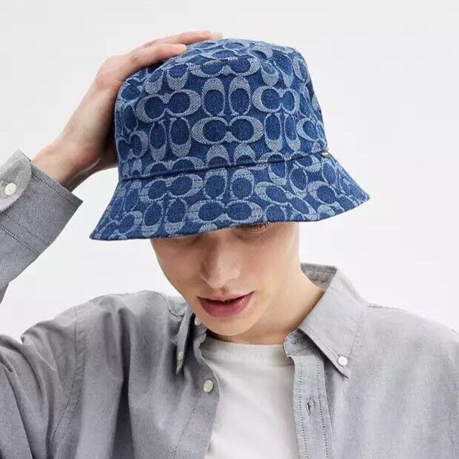 Coach NWT Limited Coach Signature Denim Hat CZ926 xs/s Size ONE SIZE - 8 Thumbnail