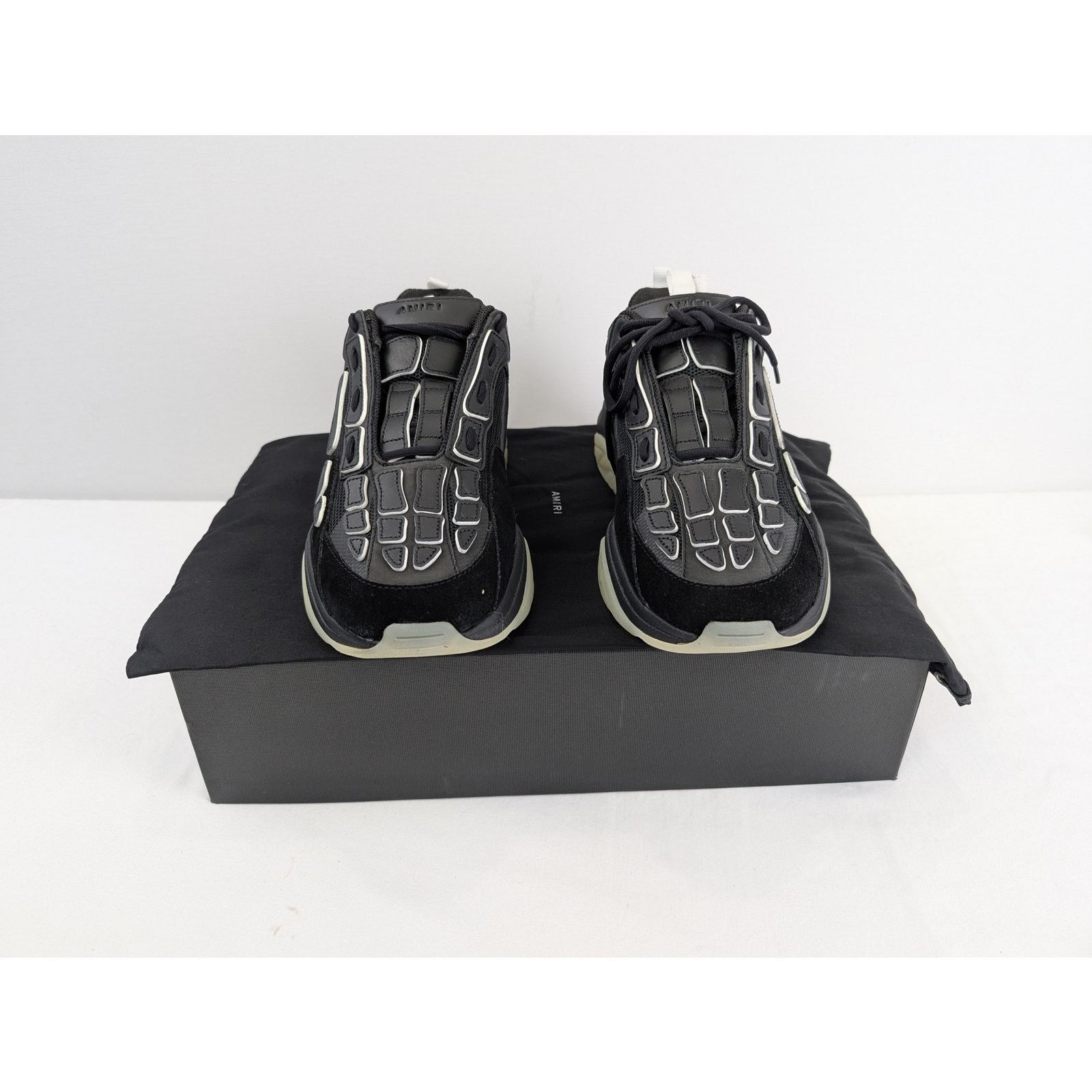 Amiri o1rshd1 Bone Runner Sneakers in Black Size US 13 / EU 46 - 16 Thumbnail