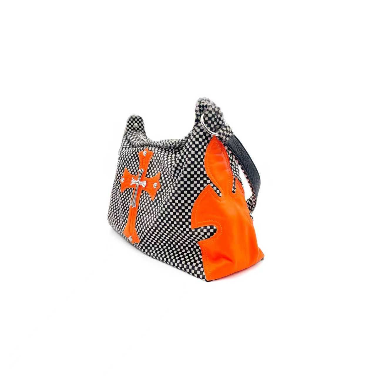 Chrome Hearts Chrome Hearts Cross Patch Pony Hair Checkerboard Lyon Bag Size ONE SIZE - 3 Thumbnail