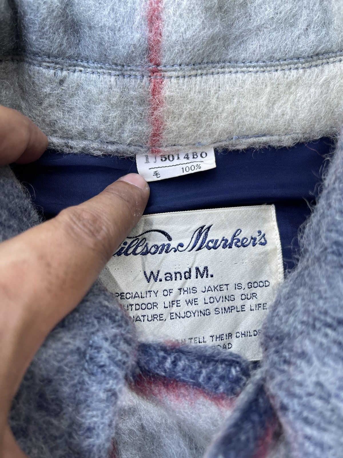 Flannel × Vintage 90s Willson Marker’s Wool Plaid Jacket – Rugged Outdoor Wear Size US M / EU 48-50 / 2 - 3 Thumbnail
