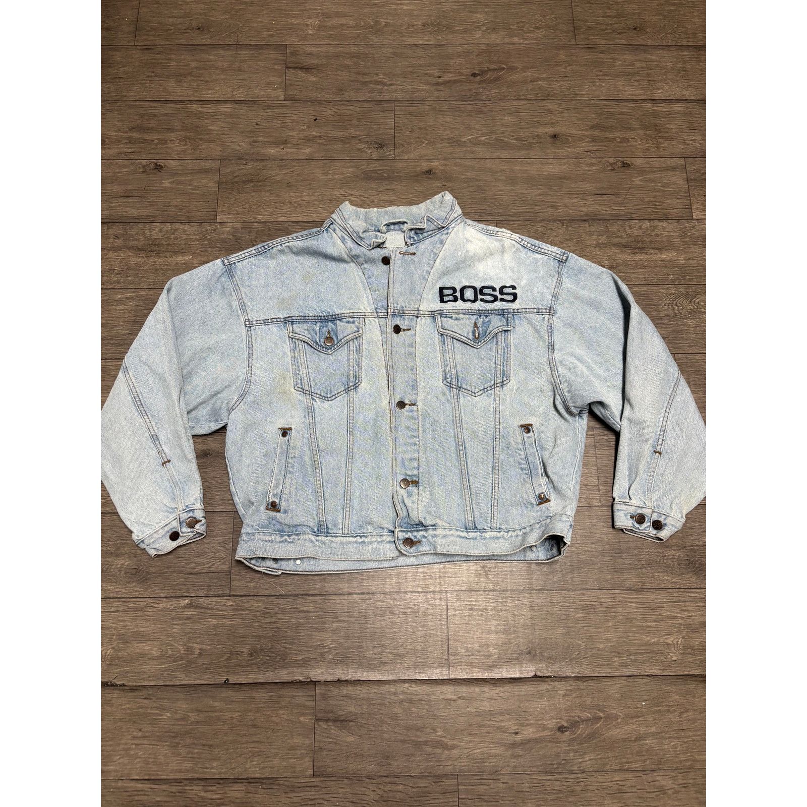 Vintage Vintage Boss Blue Denim Jacket 00s Sz L Size US L / EU 52-54 / 3 - 1 Thumbnail