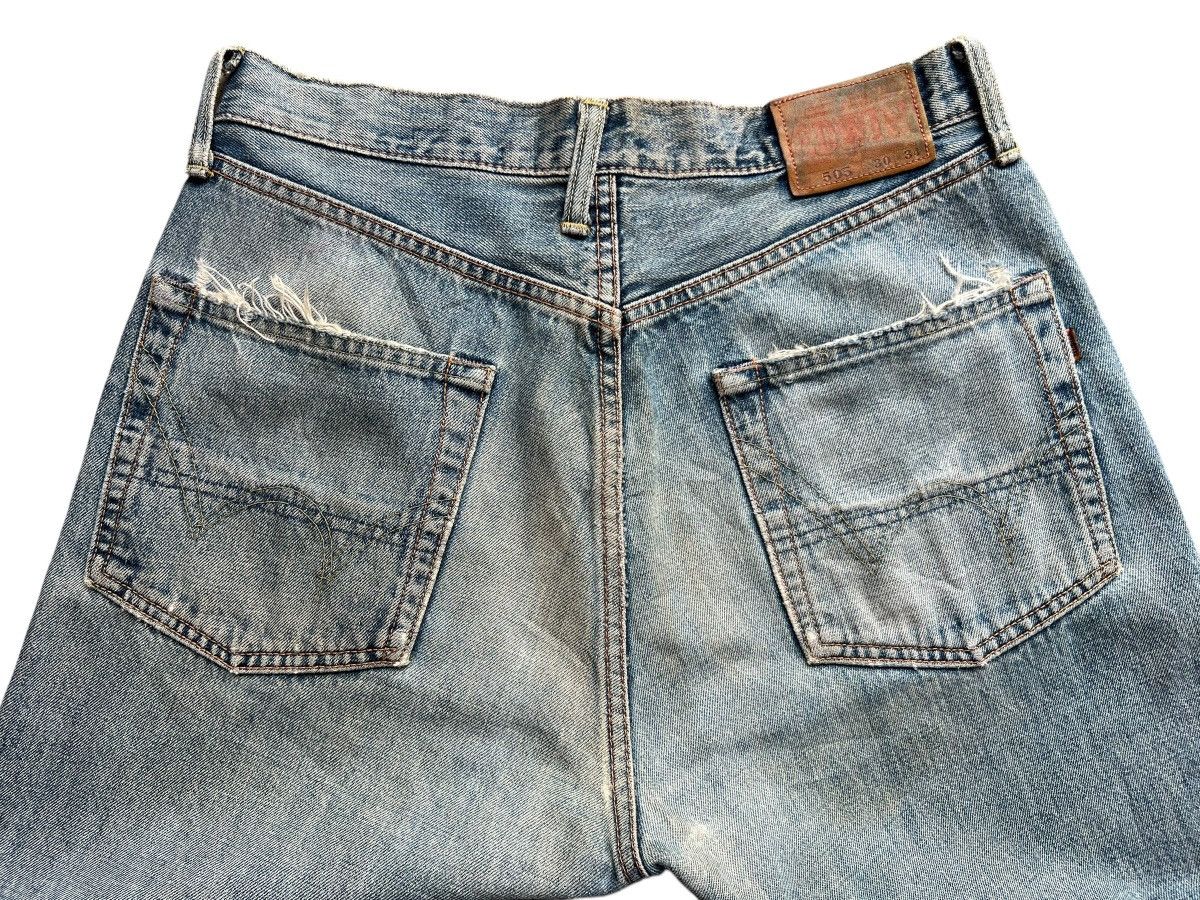 Edwin Vintage Edwin 505 Selvedge Distressed Denim Jeans 31x33 Size US 31 - 8 Thumbnail