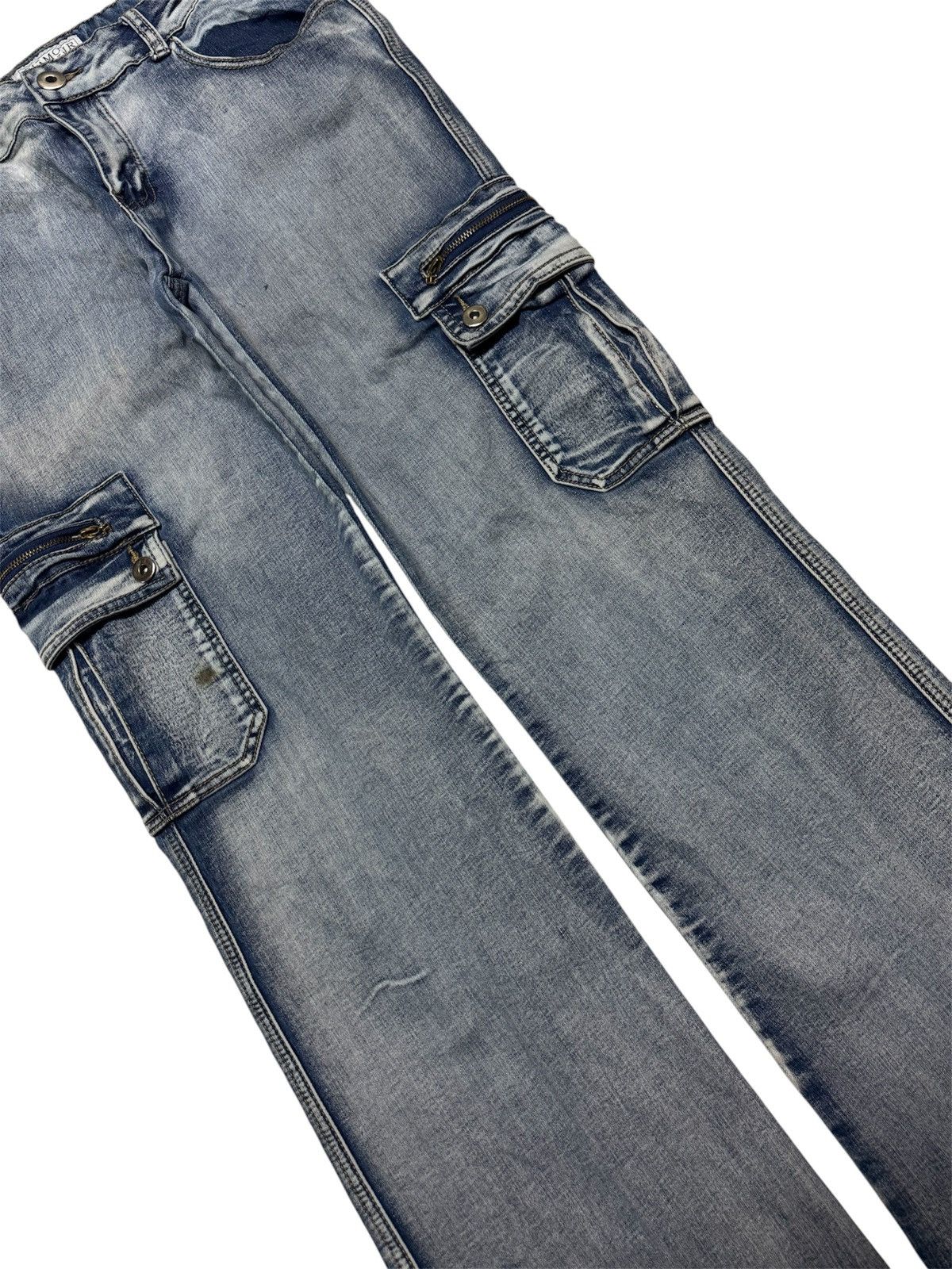 20471120 VINTAGE FLARED GLAMOUR OUTFITTERS SICK WASHED CARGO PUNK Size US 33 - 7 Thumbnail