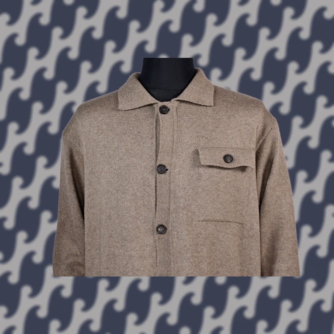 Oliver Sweeney Oliver Sweeney Brecon Cardigan Cotton & Wool size XL Men Sweater Be beige Size US XL / EU 56 / 4 - 1 Thumbnail