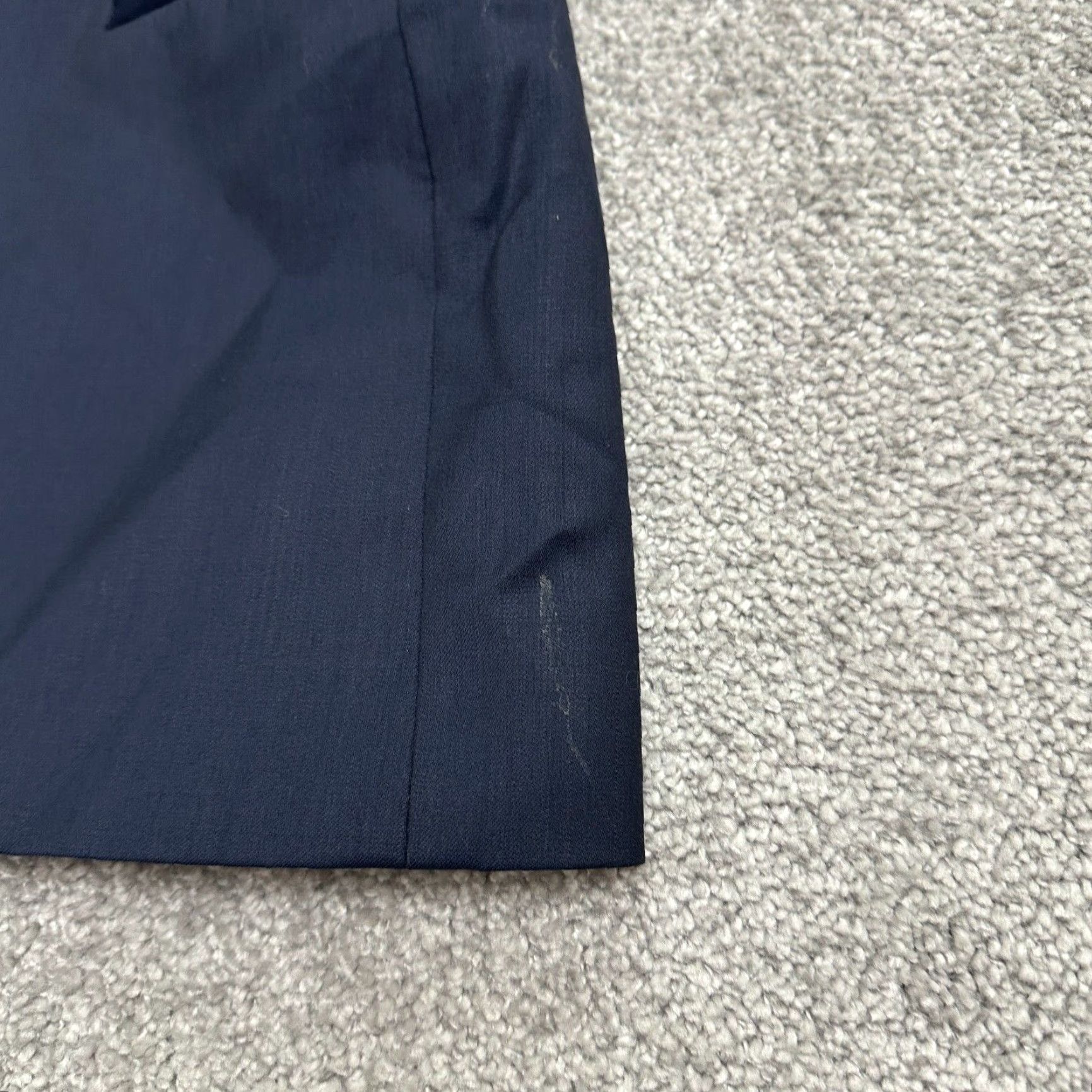 Zara Zara Man Blazer Jacket Mens 38 Navy Blue Wool Cashmere Single Breasted Suit Work Size 38R - 3 Thumbnail