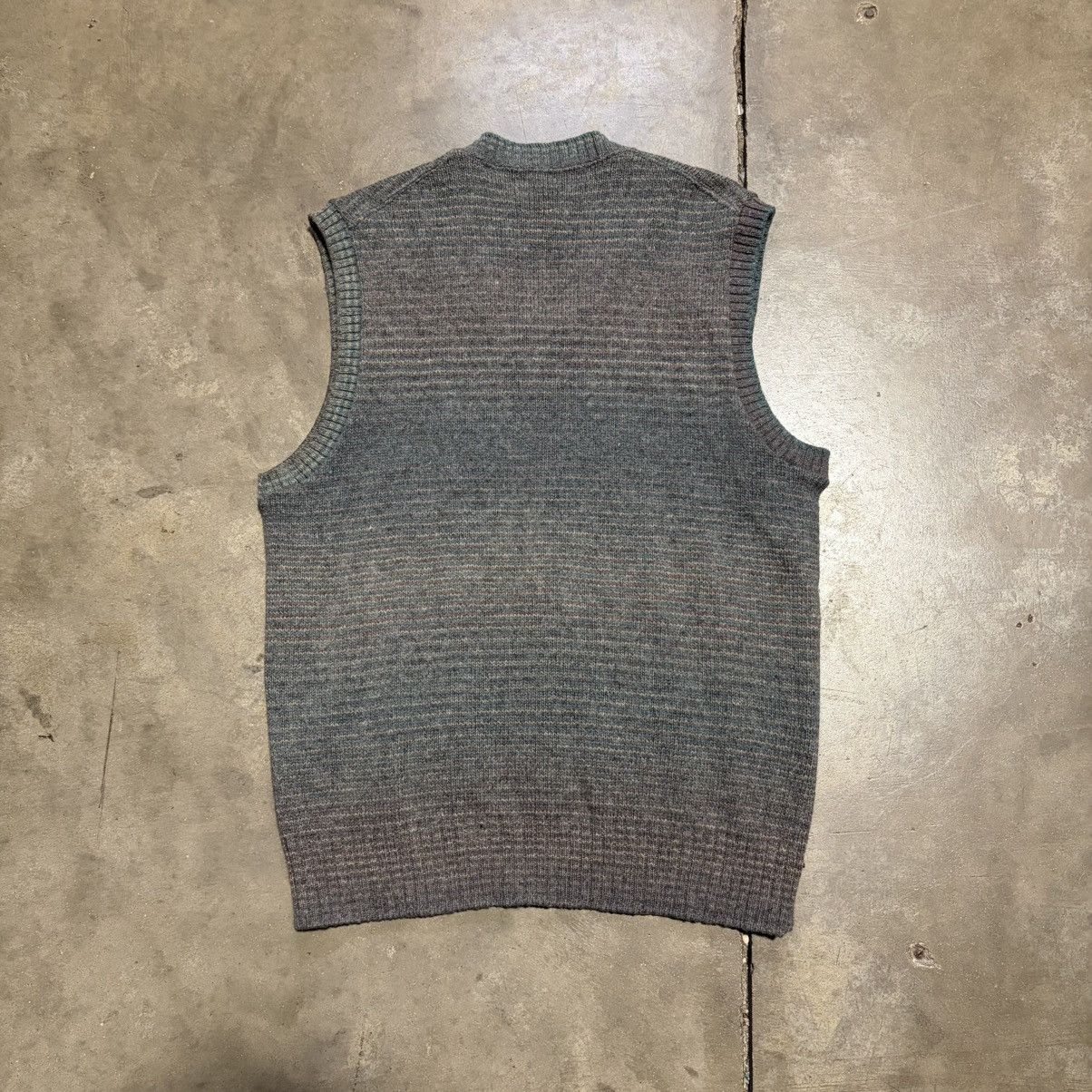 Robert Bruce Vintage Wool Sweater Vest Striped V Neck 80s Robert Bruce Size US L / EU 52-54 / 3 - 6 Thumbnail